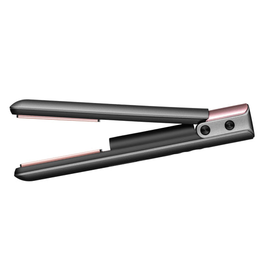 Ardesto Hair straightener Pink Touch, 50V, 160-200C, display, ceramics, USB-C > USB-A gray-pink
