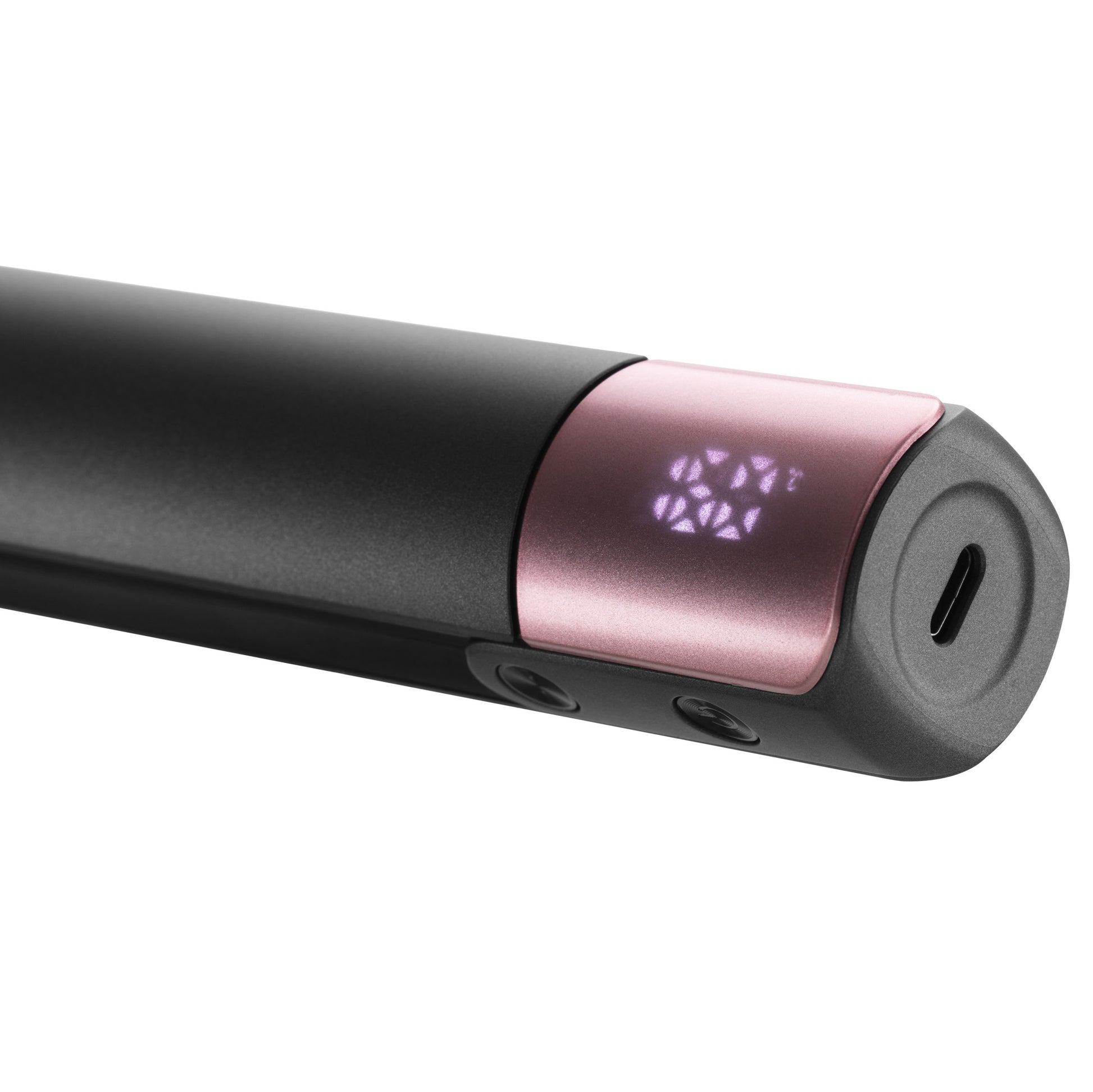 Ardesto Hair straightener Pink Touch, 50V, 160-200C, display, ceramics, USB-C > USB-A gray-pink