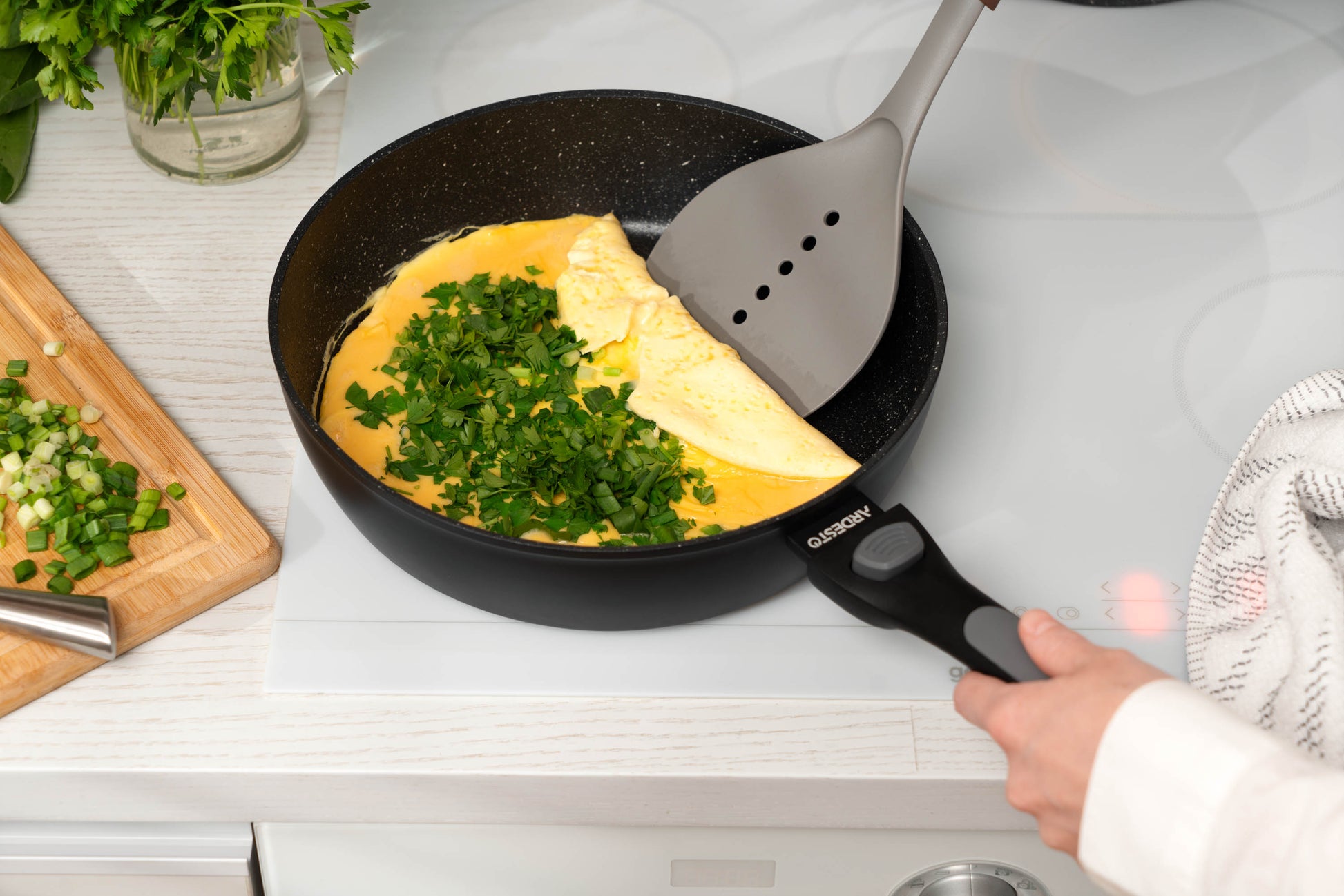 Ardesto Deep Fry pan with removable handle Gemini Bari, 28cm, aluminium, black