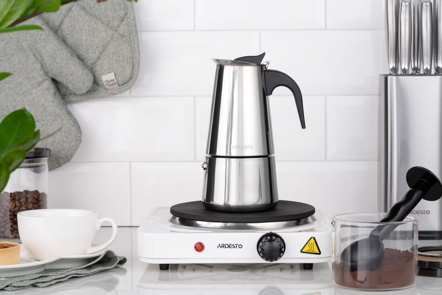 Ardesto Coffee Maker Gemini Apulia, 0.2l, 4 cups, stainless steel