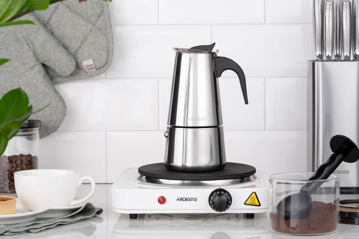 Ardesto Coffee Maker Gemini Apulia, 0.2l, 4 cups, stainless steel