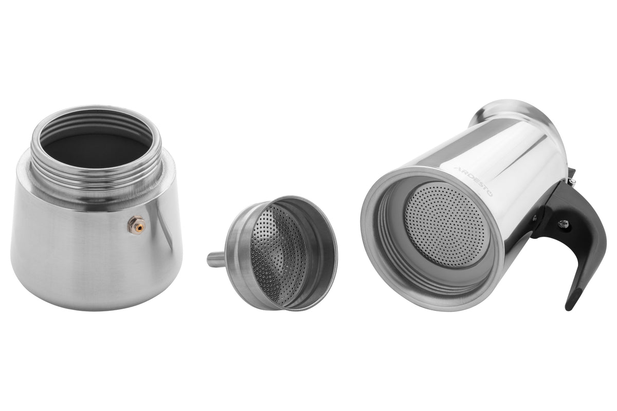 Ardesto Coffee Maker Gemini Apulia, 0.2l, 4 cups, stainless steel