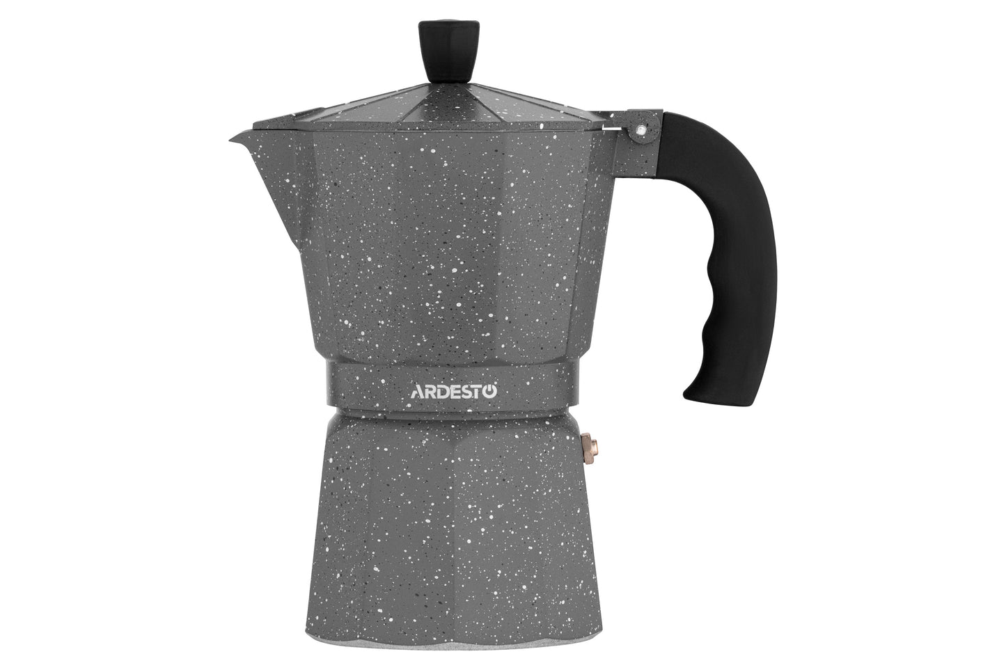 Ardesto Coffee Maker Gemini Molise, 0.4l, 9 cups, aluminum, grey