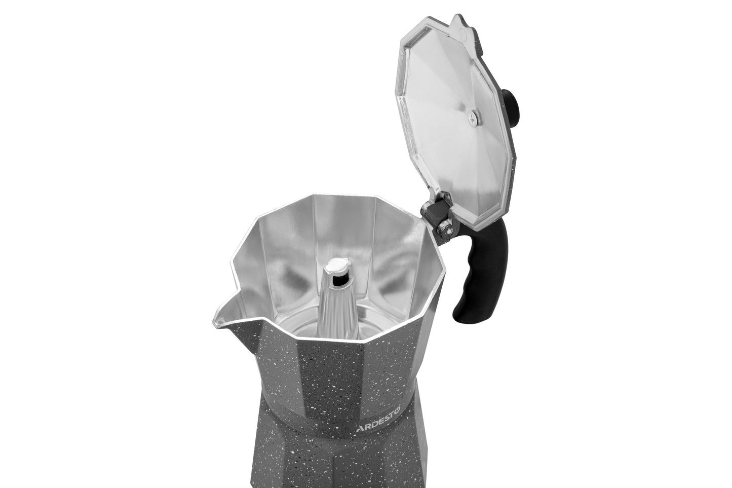 Ardesto Coffee Maker Gemini Molise, 0.4l, 9 cups, aluminum, grey