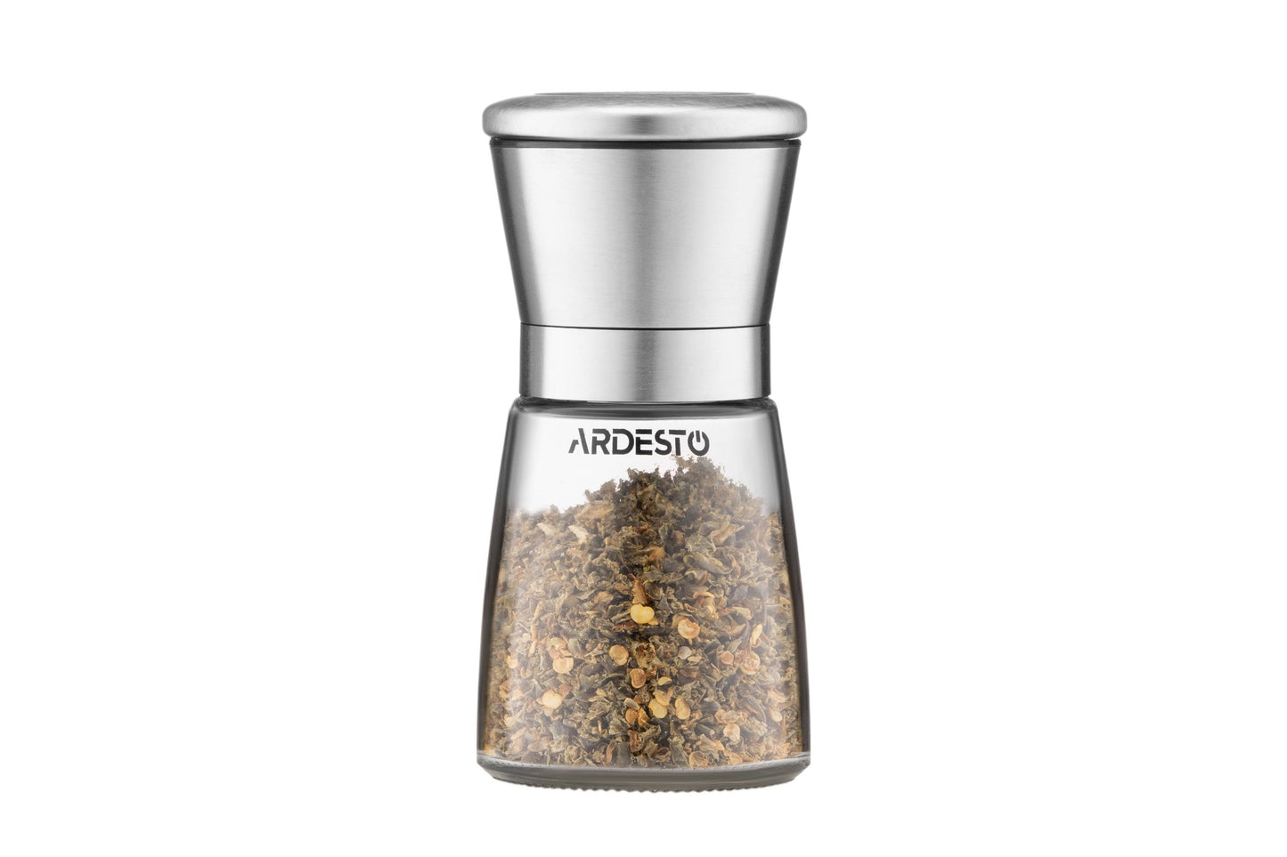 Ardesto Salt and Pepper Mill Gemini, glass, stainless steel