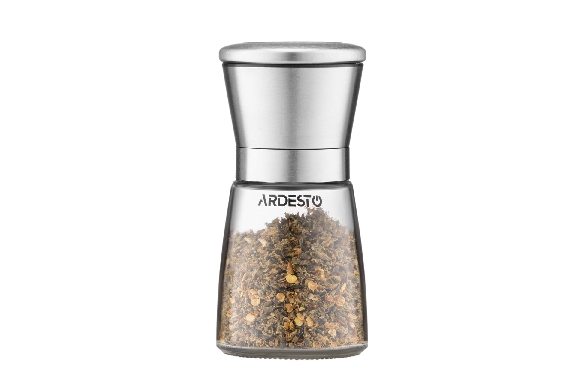 Ardesto Salt and Pepper Mill Gemini, glass, stainless steel