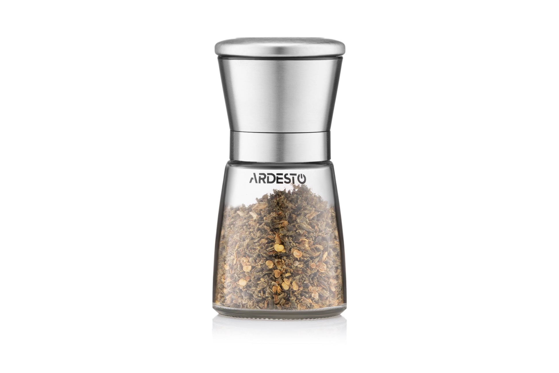 Ardesto Salt and Pepper Mill Gemini, glass, stainless steel