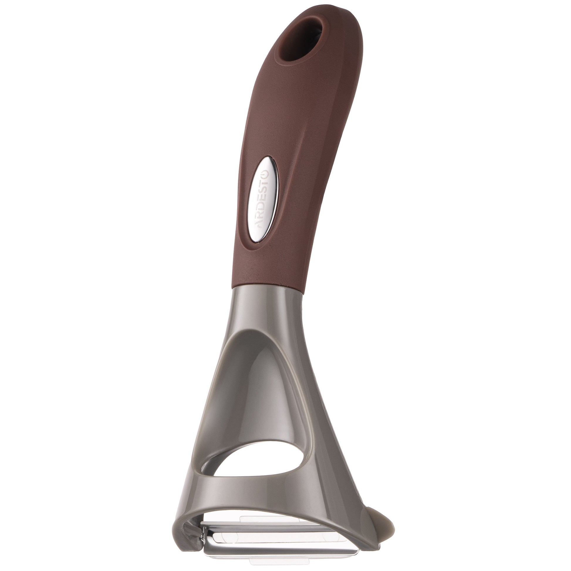 Ardesto Peeler Gemini, 19.5cm, stainless steel, nylon, gray-brown