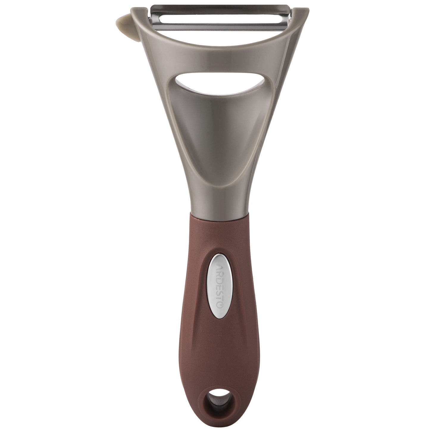 Ardesto Peeler Gemini, 19.5cm, stainless steel, nylon, gray-brown