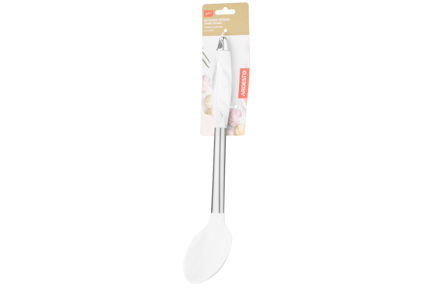 Ardesto Spoon Gemini Marmo, 32cm, silicone, stainless steel