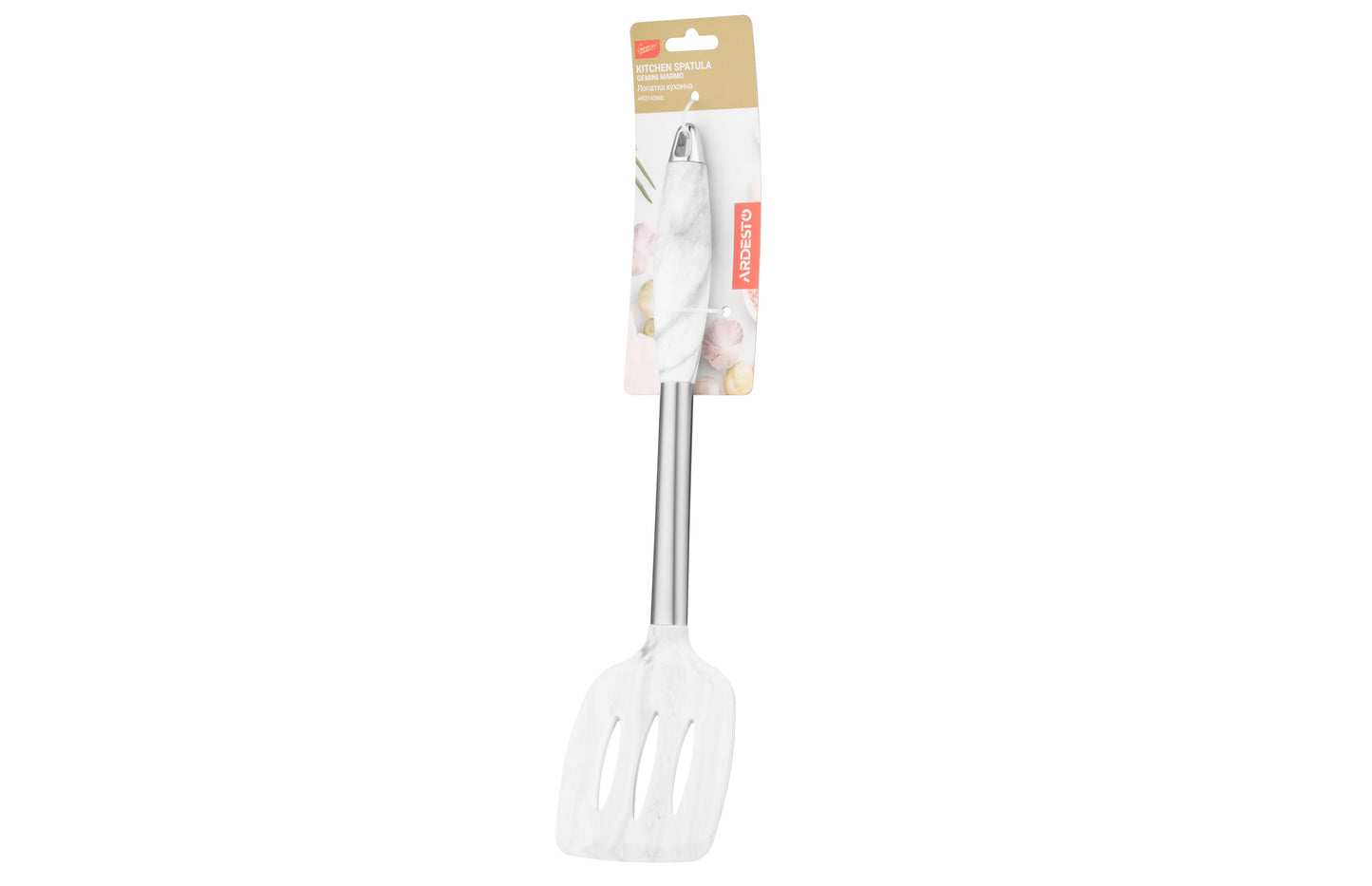 Ardesto Slotted turner Gemini Marmo, 35cm, silicone, stainless steel