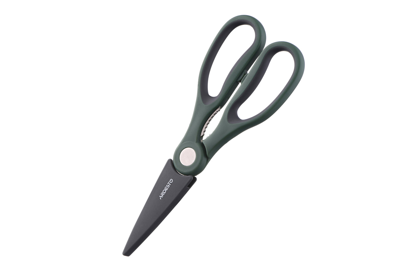 Ardesto Kitchen scissor with cover Gemini, green, s/s, pp