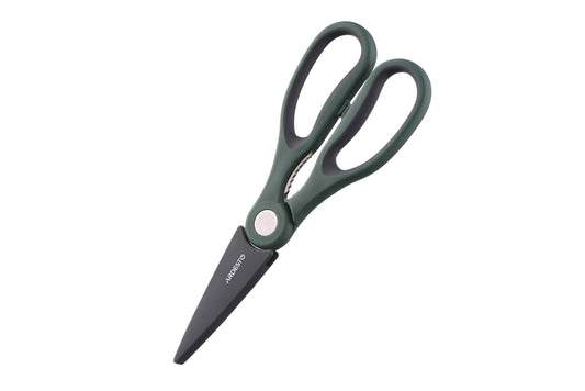 Ardesto Kitchen scissor with cover Gemini, green, s/s, pp