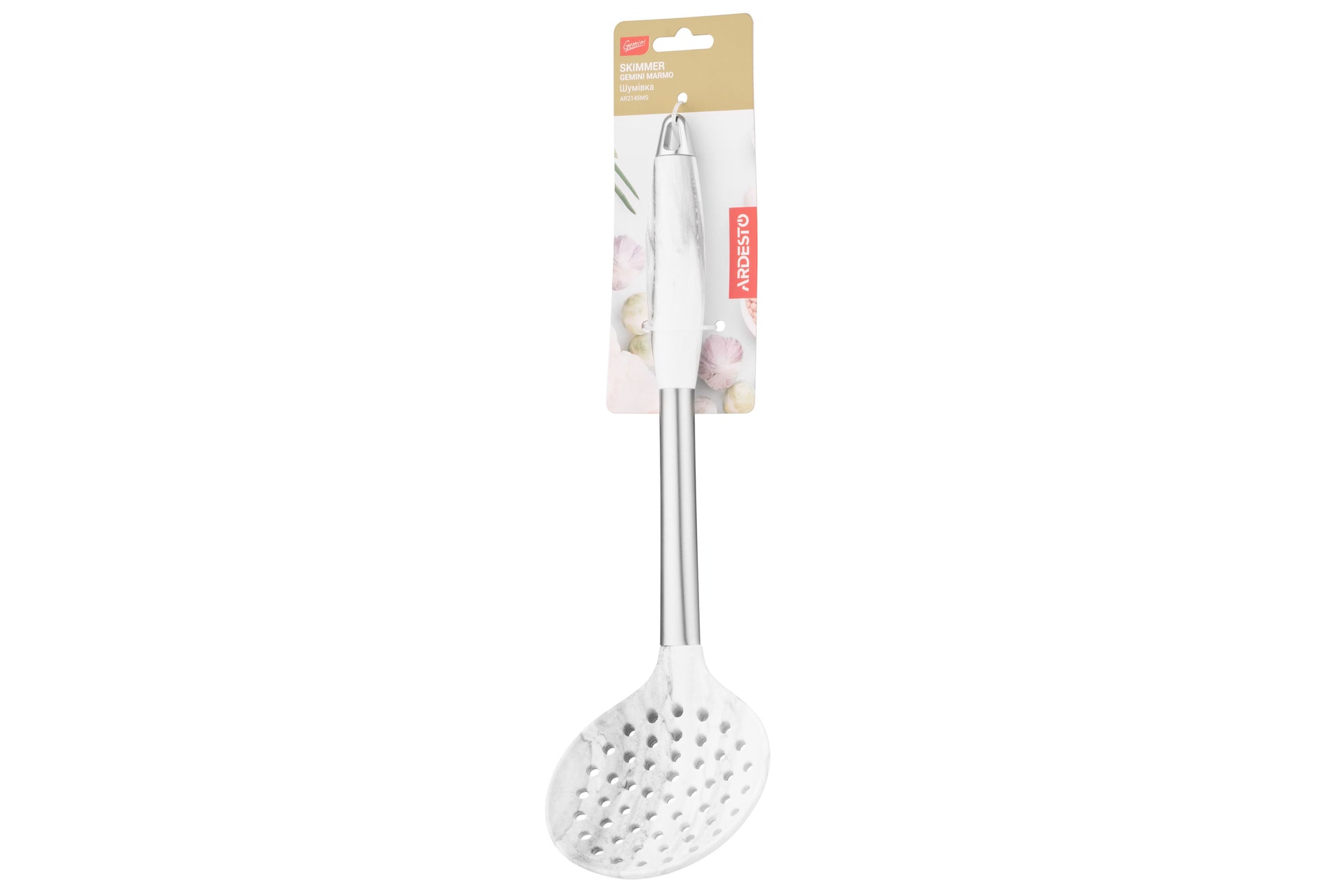 Ardesto Skimmer Gemini Marmo, 34.5cm, silicone, stainless steel