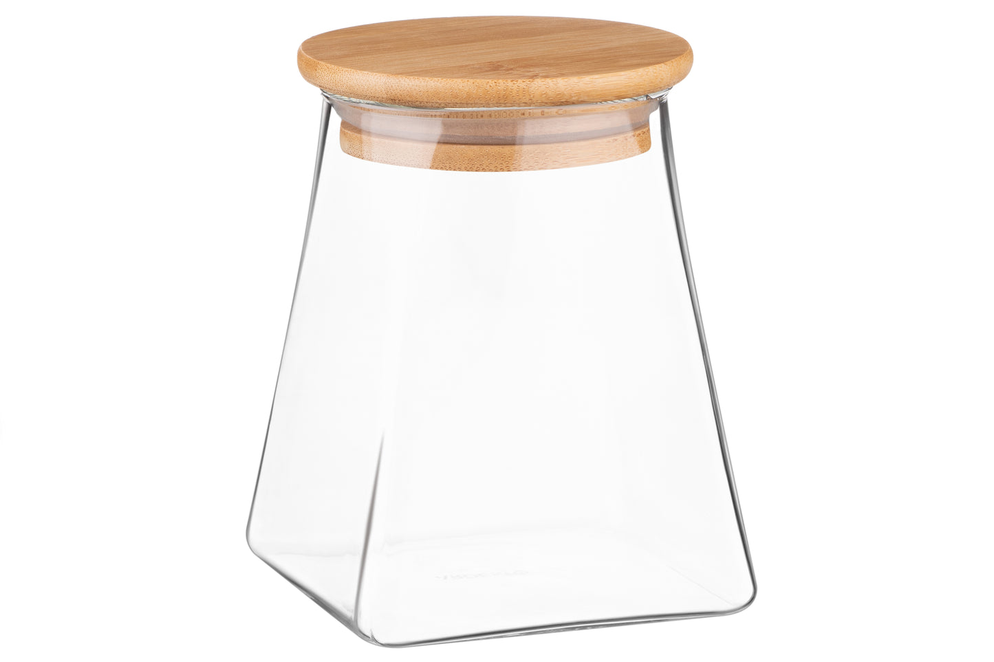 Ardesto Jar Midori, 510ml, glass, bamboo, cone, transparent