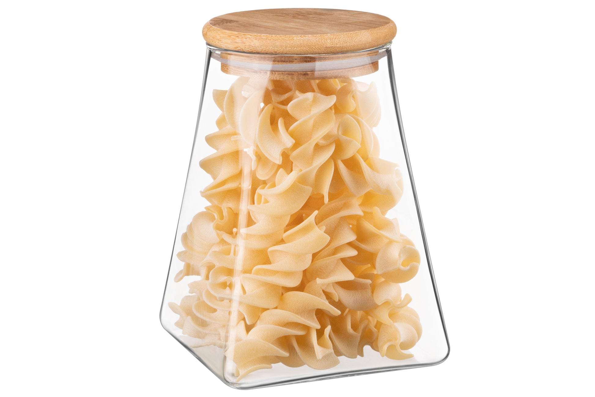 Ardesto Jar Midori, 910ml, glass, bamboo, cone, transparent