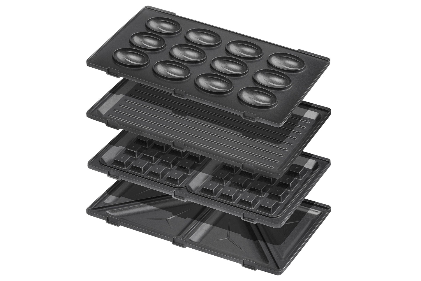 Ardesto multi-maker 700W, aluminum, set-4 plates, device body-stainless steel/plastic, black-silver