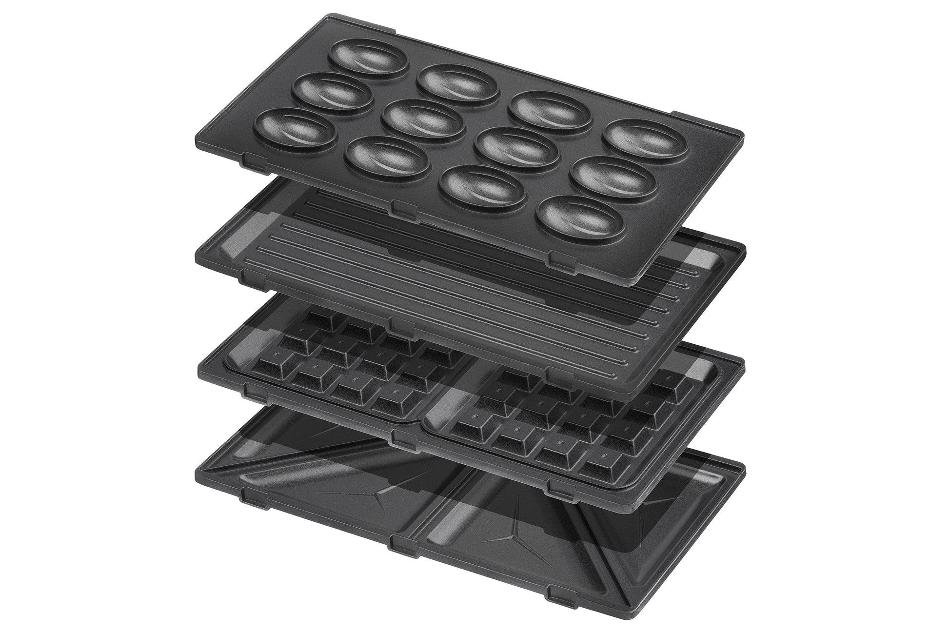 Ardesto multi-maker 700W, aluminum, set-4 plates, device body-stainless steel/plastic, black-silver