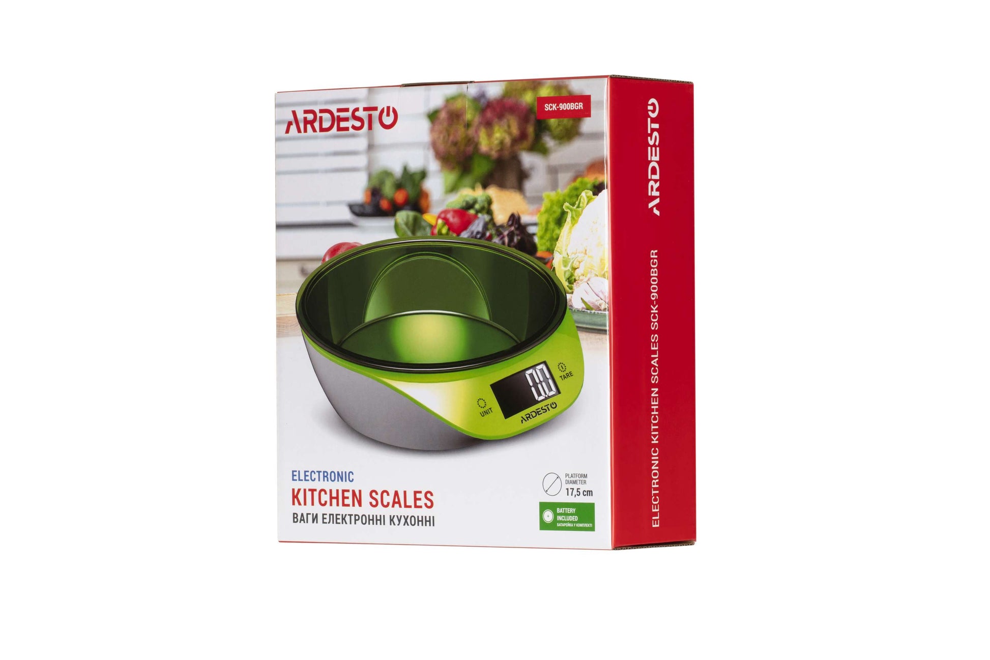 Ardesto Kitchen Scales SCK-900BGR white-green