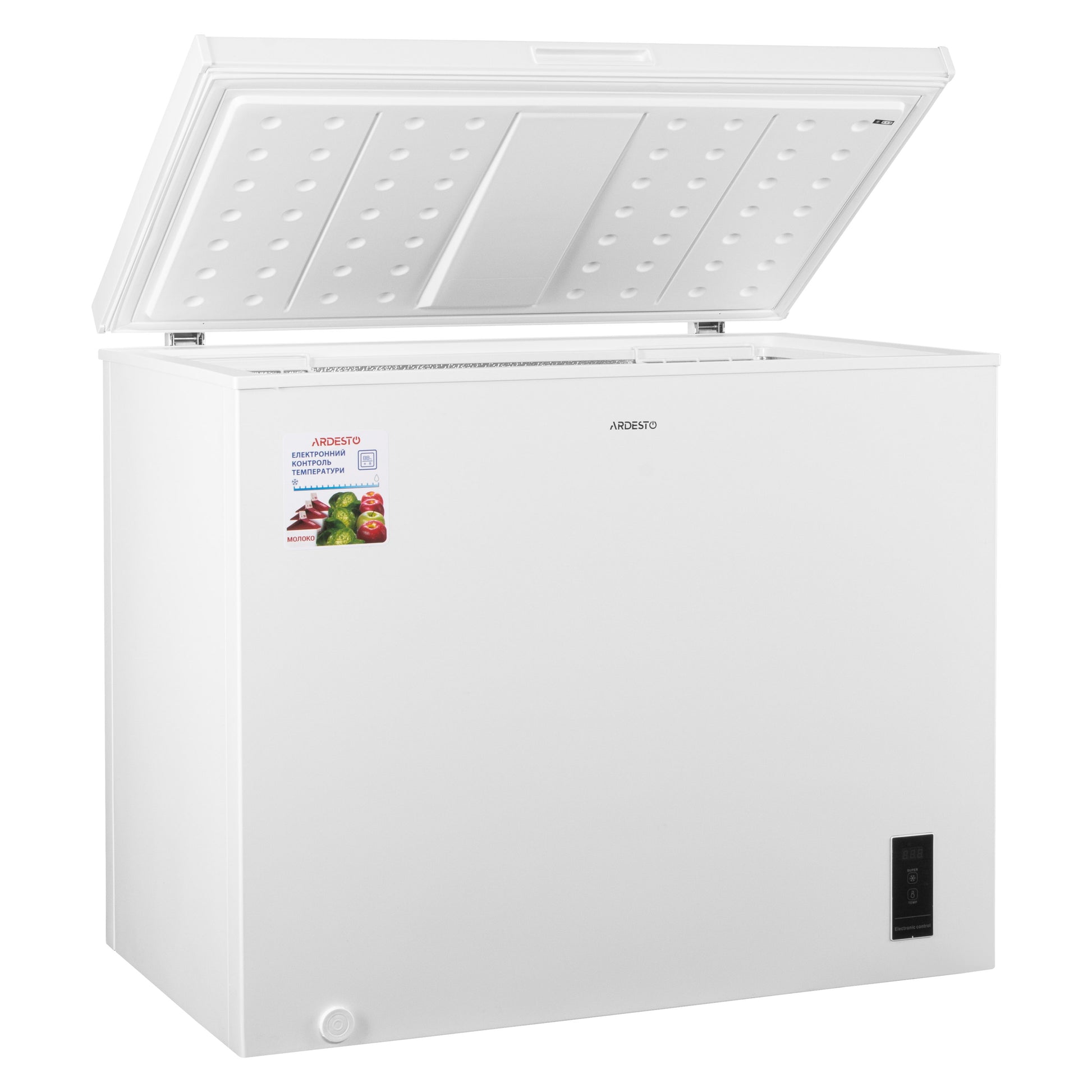Chest freezer ARDESTO, 249L, A++, ST, display ext, ref mode, white