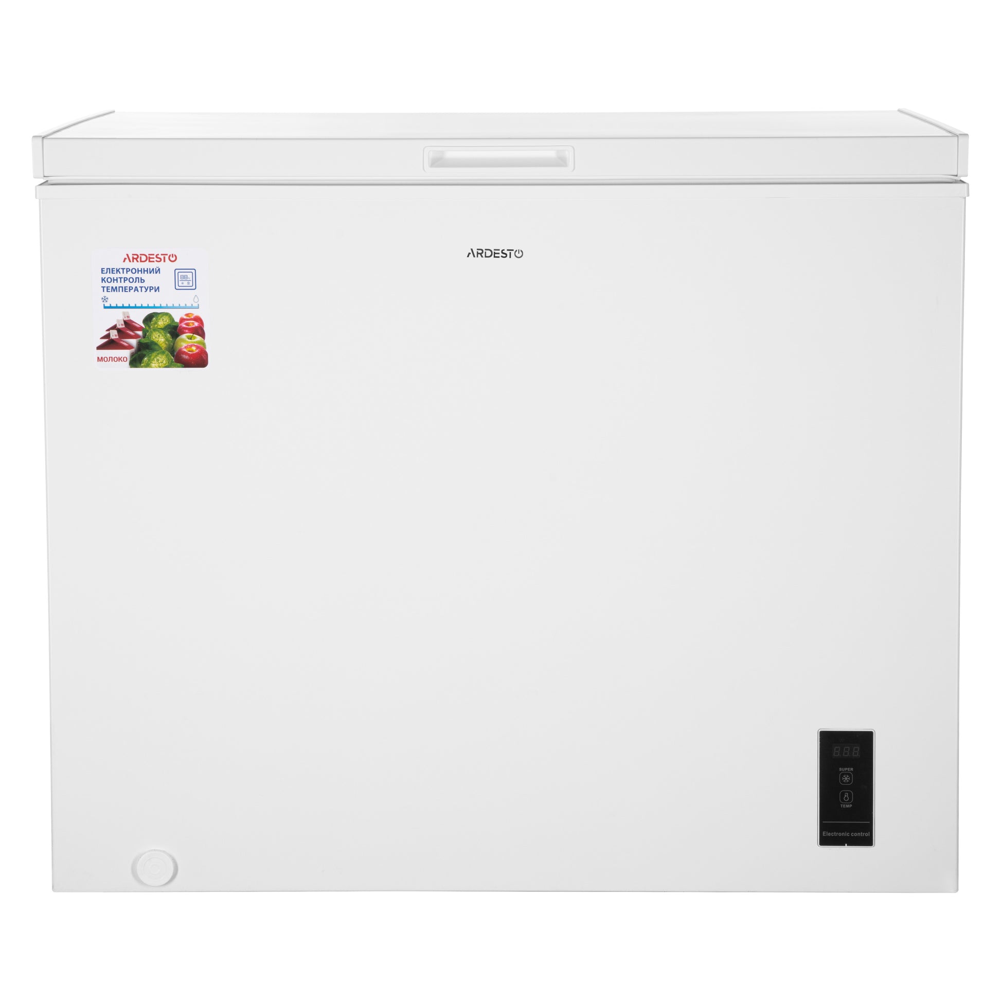 Chest freezer ARDESTO, 249L, A++, ST, display ext, ref mode, white