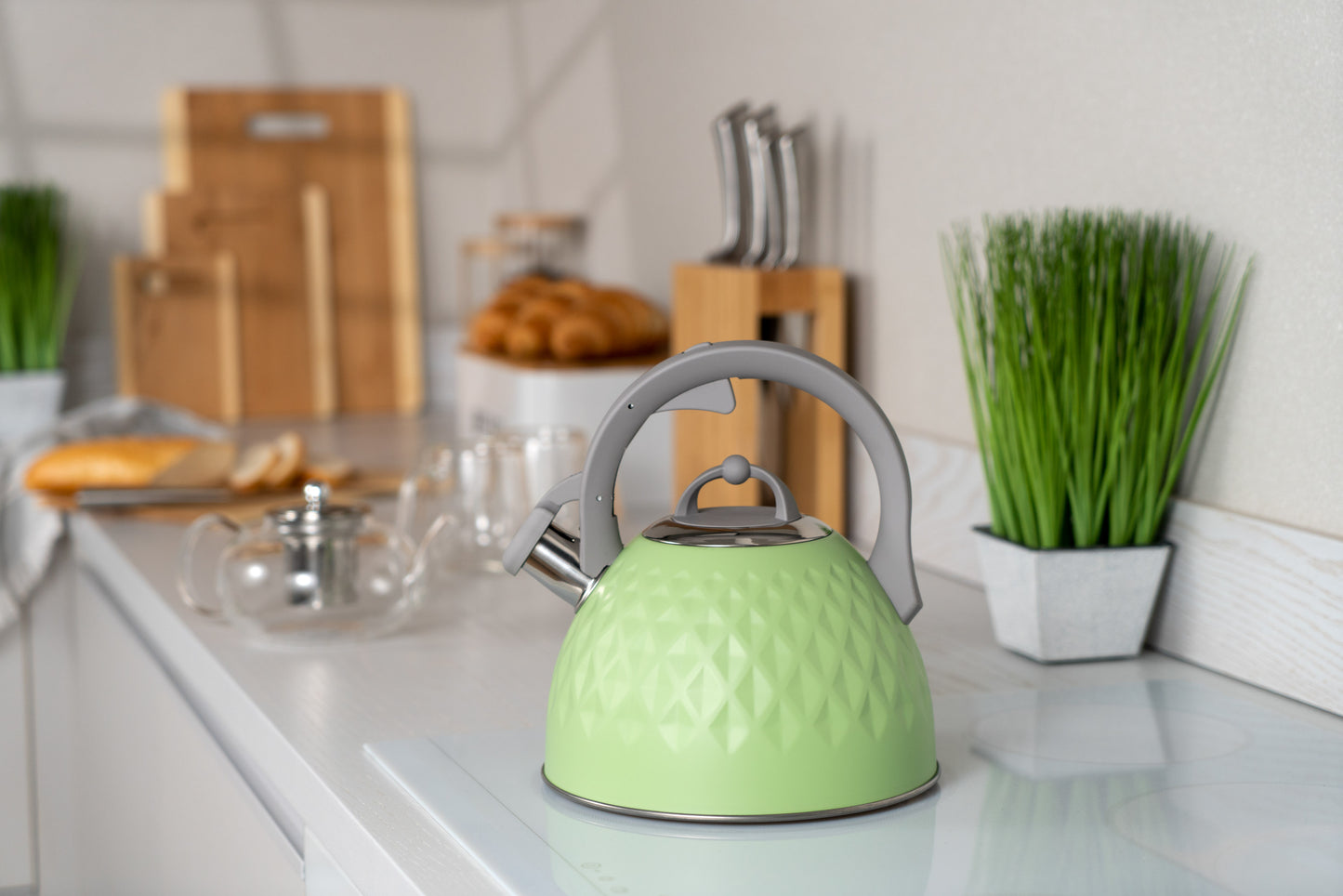 Ardesto Kettle Gemini, 2.5 l, green, stainless steel