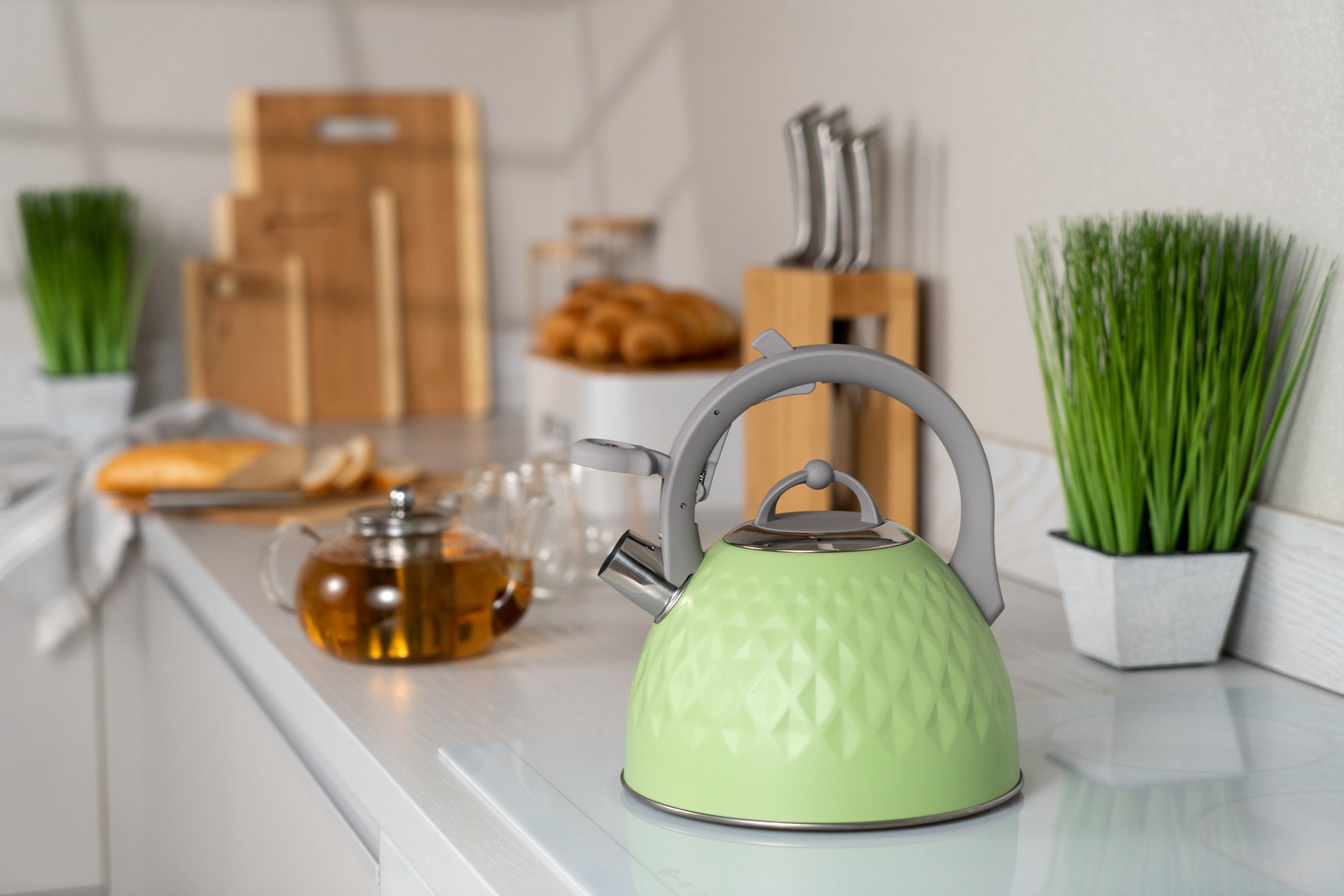 Ardesto Kettle Gemini, 2.5 l, green, stainless steel