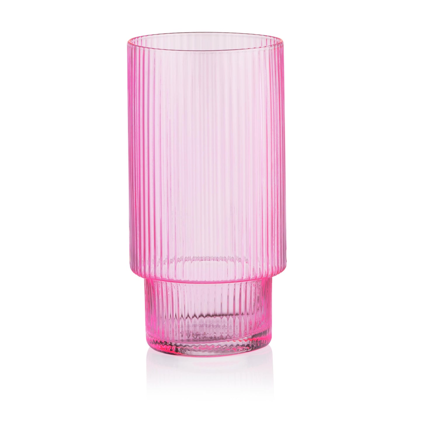 Ardesto Long glasses set, 380ml, 2pcs, glass, pink