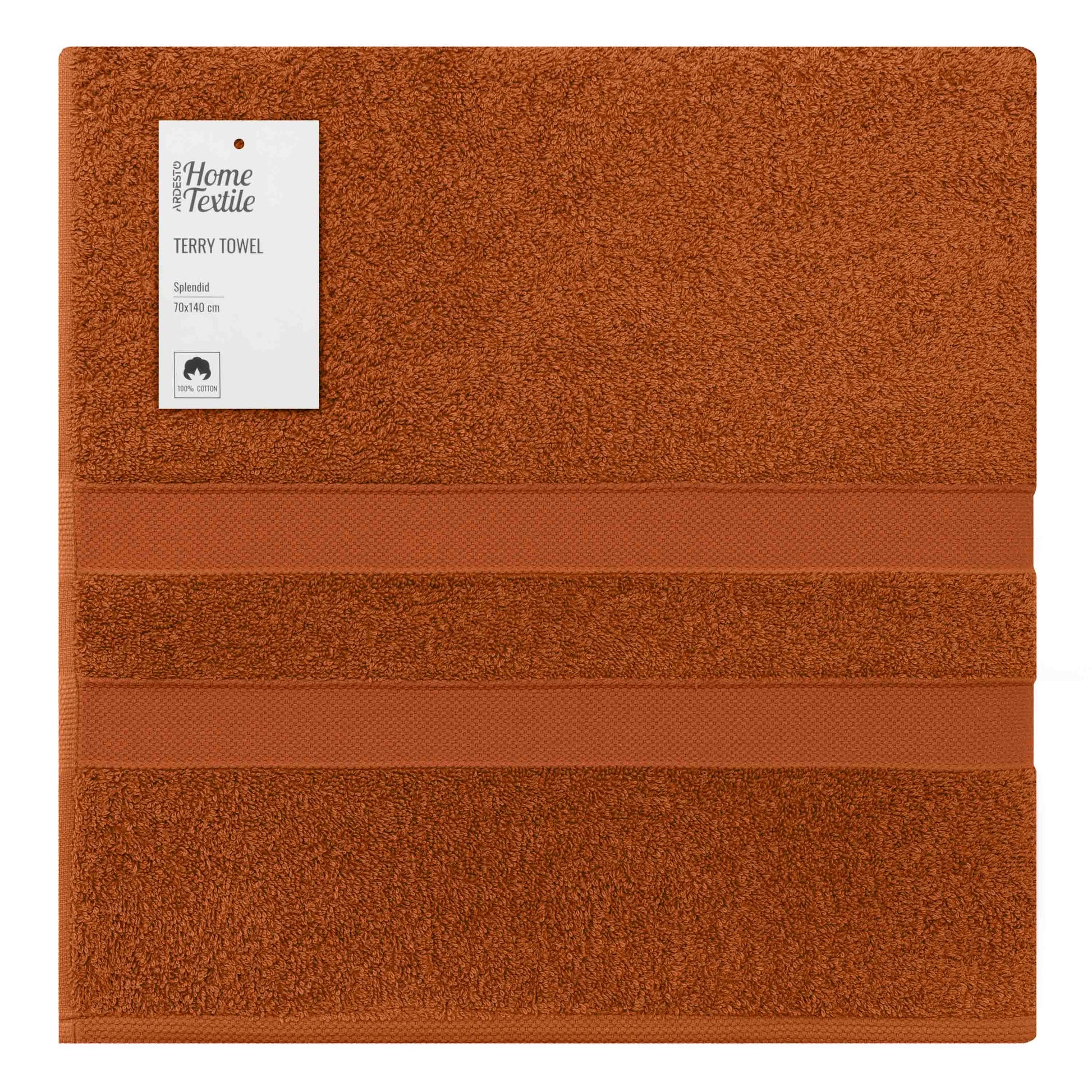 ARDESTO Terry towel Splendid 70х140cm, 100% cotton, teracotic