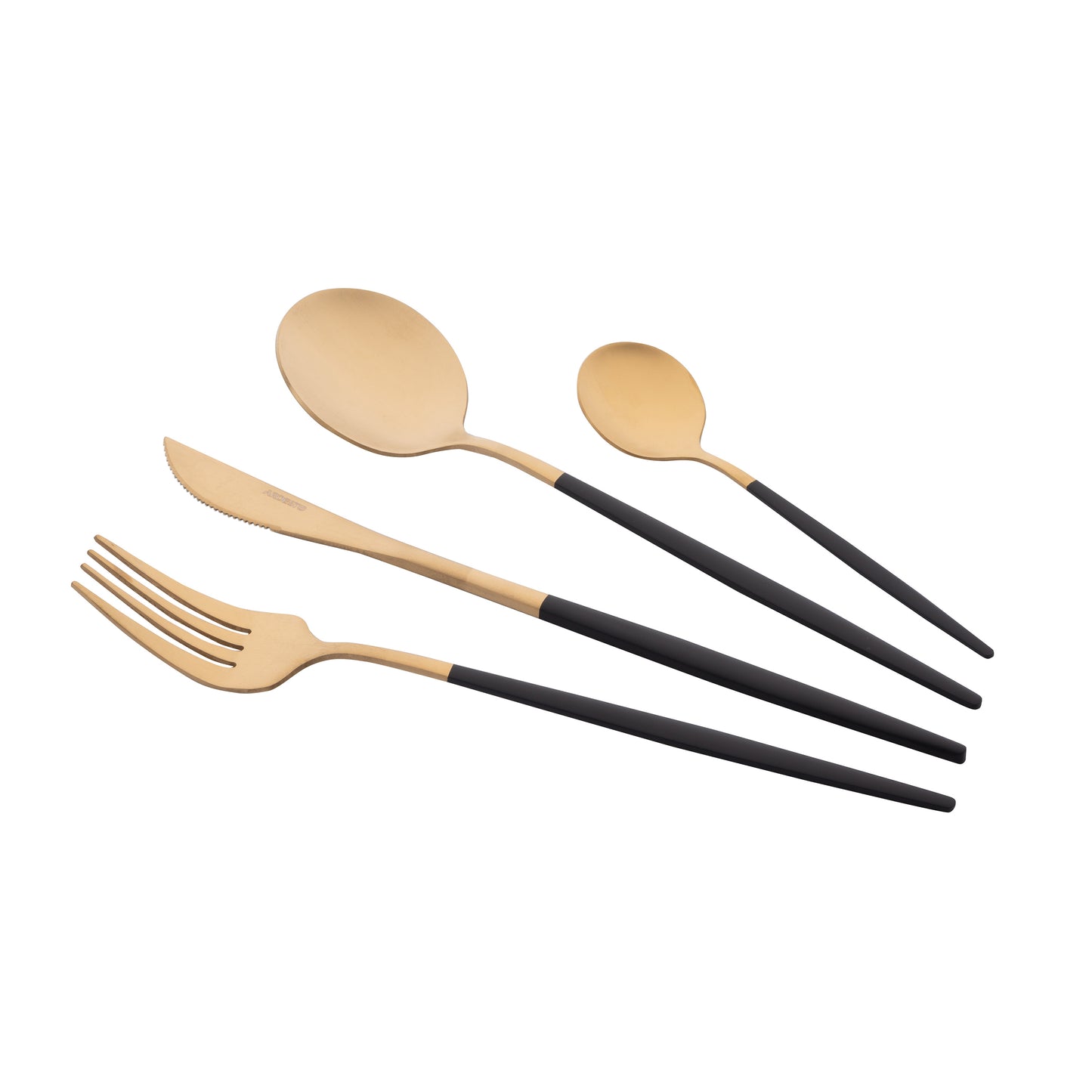 Cutlery set ARDESTO Gemini Lecco, 4pcs, stainless steel, golden-black 767637169554