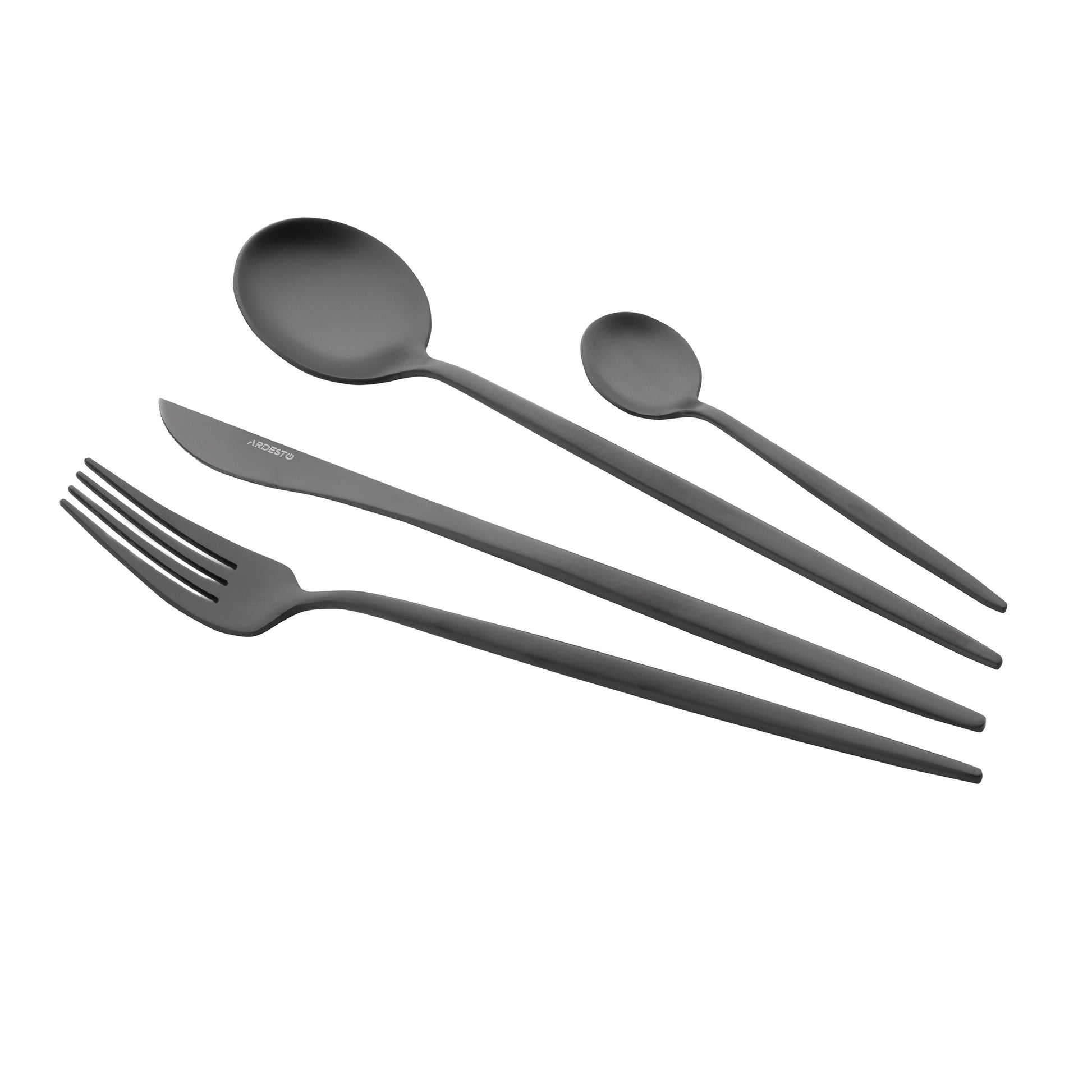 Cutlery set ARDESTO Black Mars Trento, 4pcs, stainless steel, black 767637169561