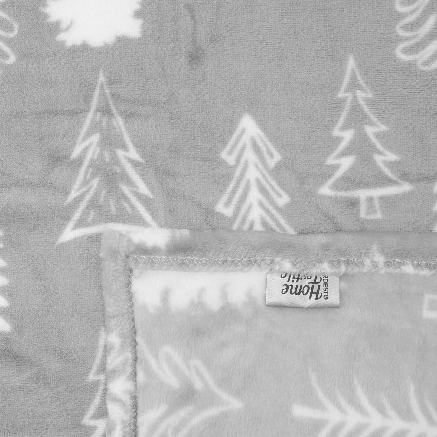 Ardesto Christmas Flannel blanket, 160x200cm, 100% polyester, grey pine