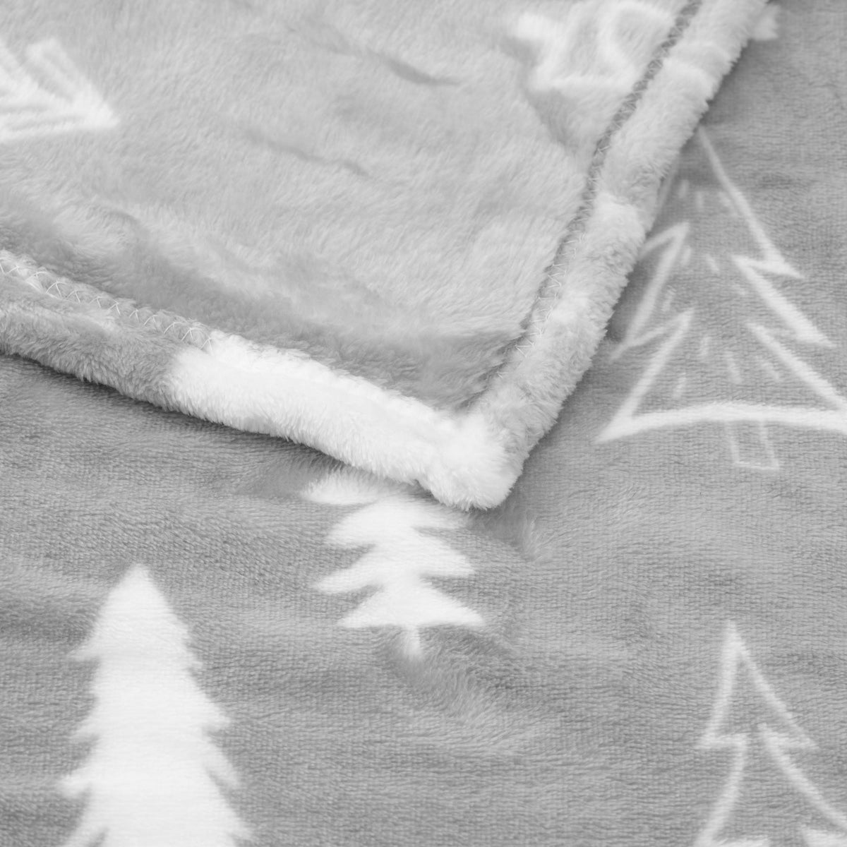 Ardesto Christmas Flannel blanket, 160x200cm, 100% polyester, grey pine