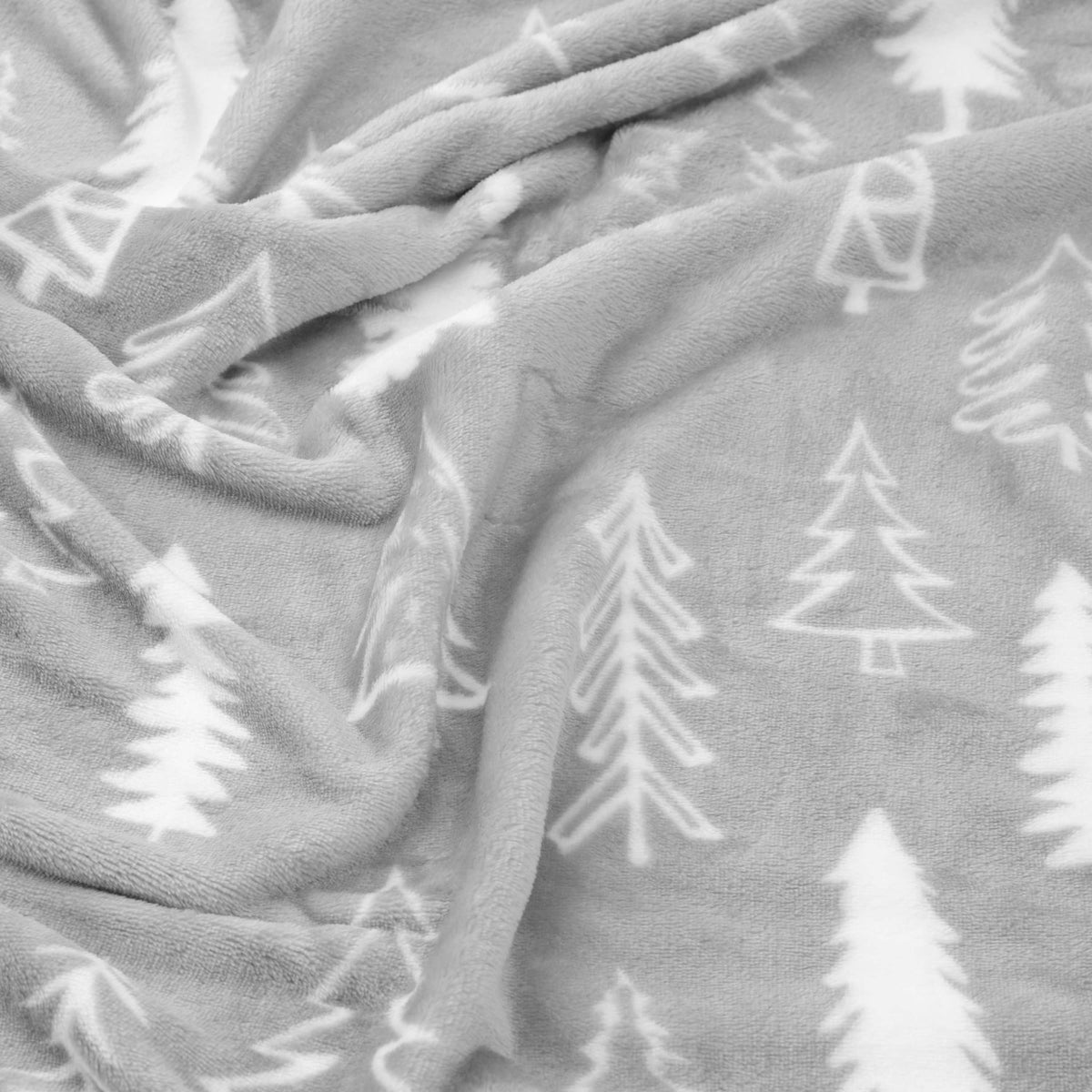 Ardesto Christmas Flannel blanket, 160x200cm, 100% polyester, grey pine