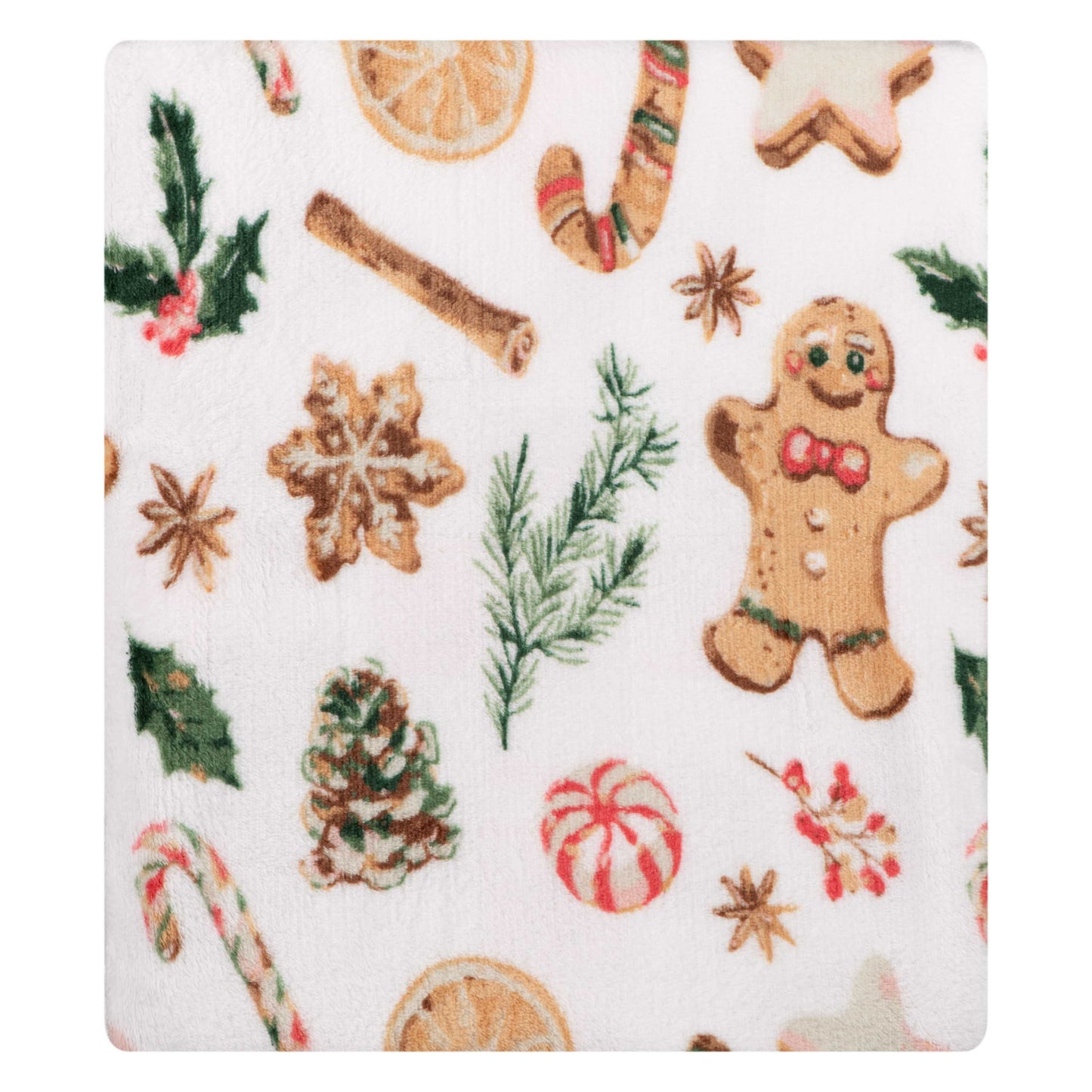 Ardesto Christmas Flannel blanket 160x200cm, 100% polyester, gingerbread
