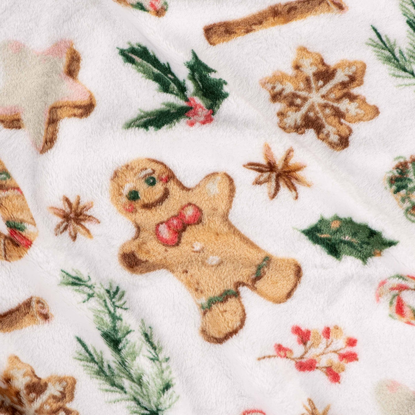 Ardesto Christmas Flannel blanket 160x200cm, 100% polyester, gingerbread