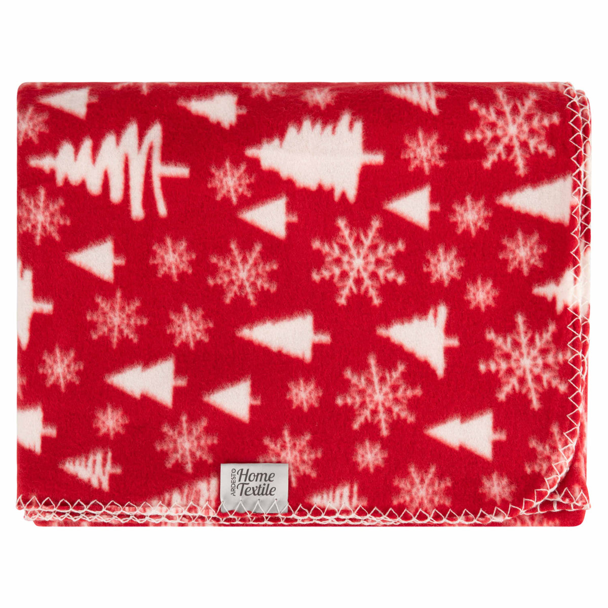 Ardesto Christmas Fleece blanket 130x160cm, 100% polyester, snow flake tree
