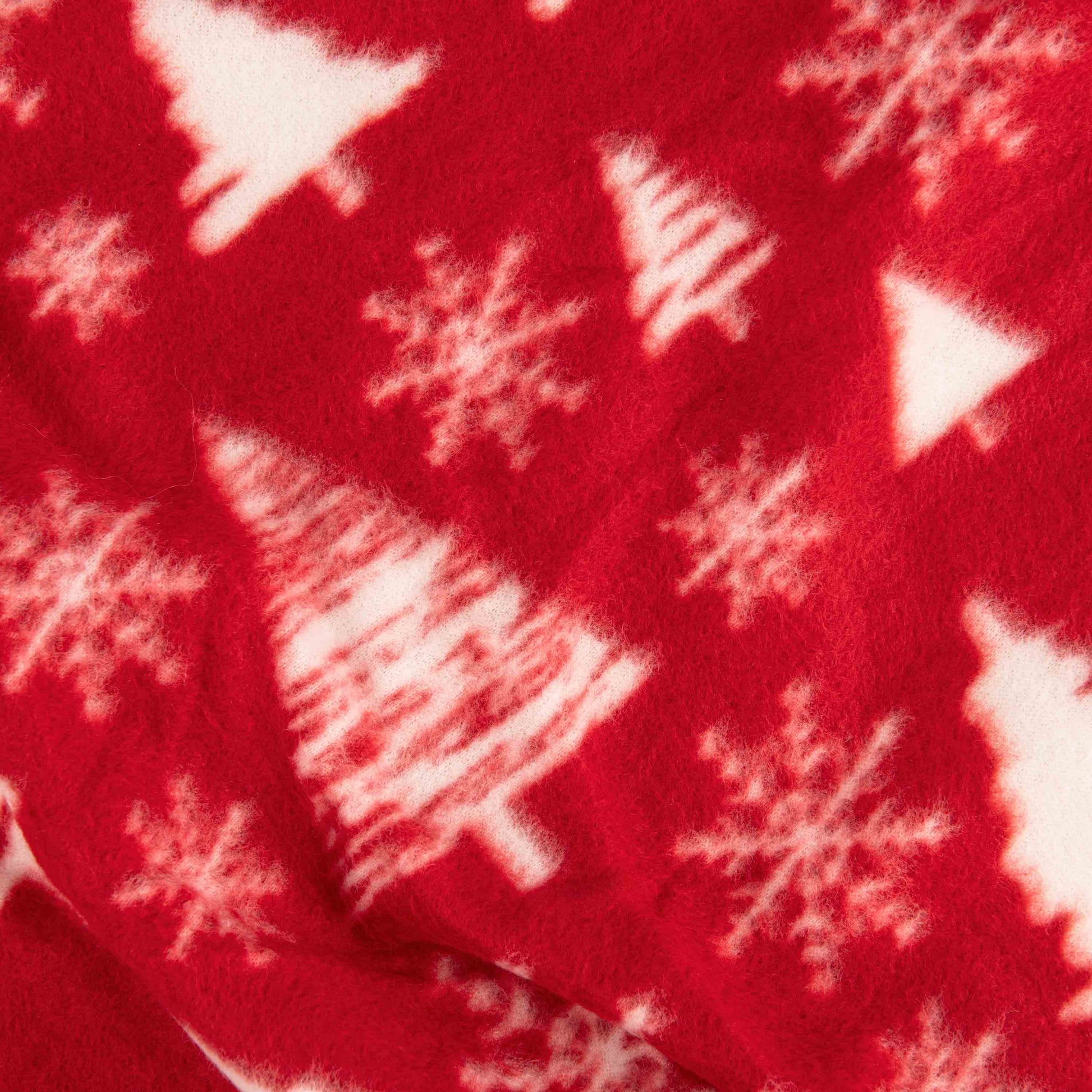 Ardesto Christmas Fleece blanket 130x160cm, 100% polyester, snow flake tree