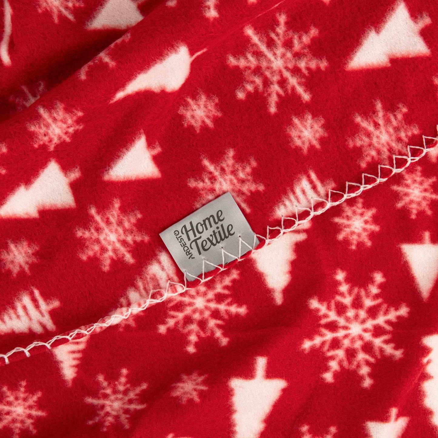 Ardesto Christmas Fleece blanket 130x160cm, 100% polyester, snow flake tree
