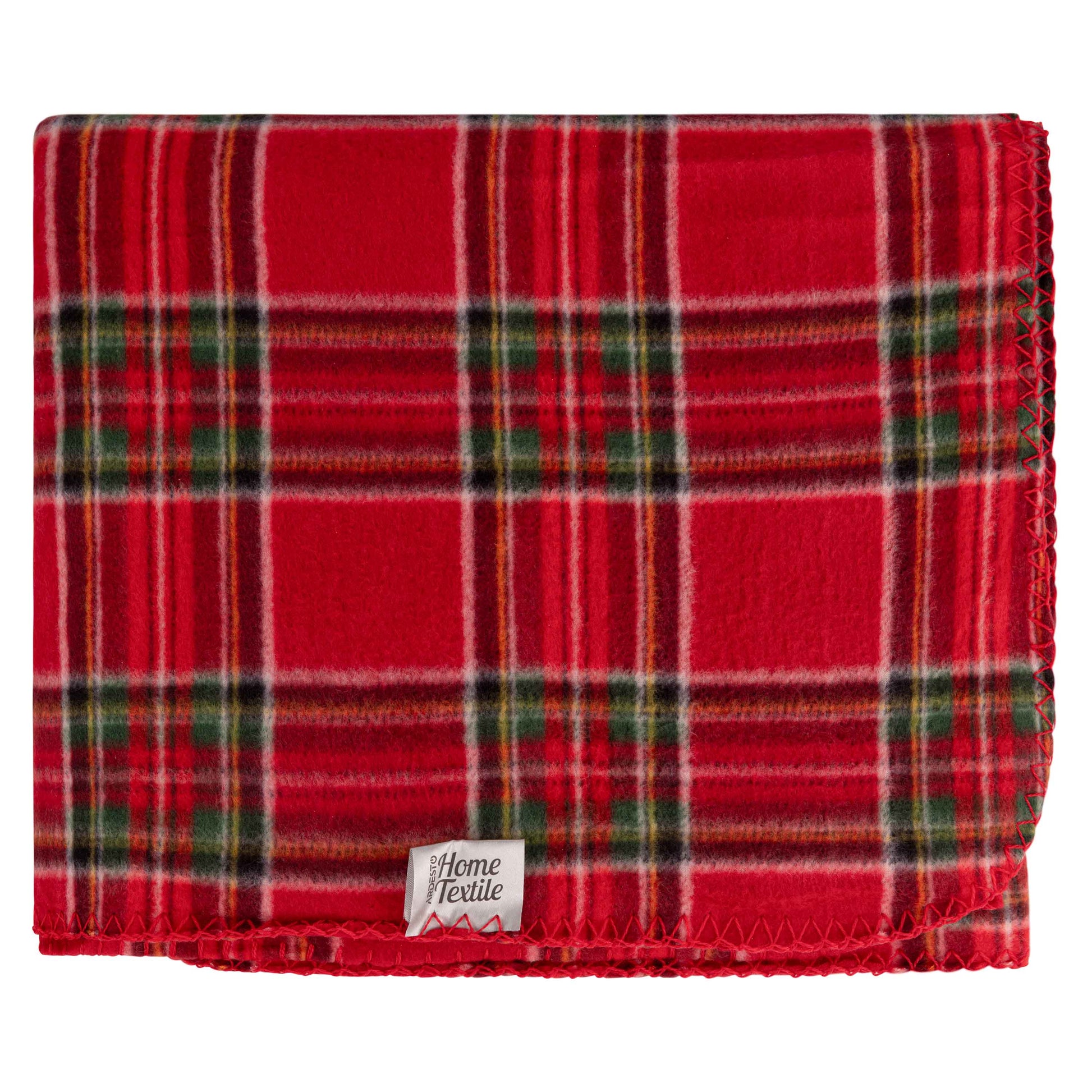 Ardesto Christmas Fleece blanket 130x160cm, 100% polyester, classic tartan