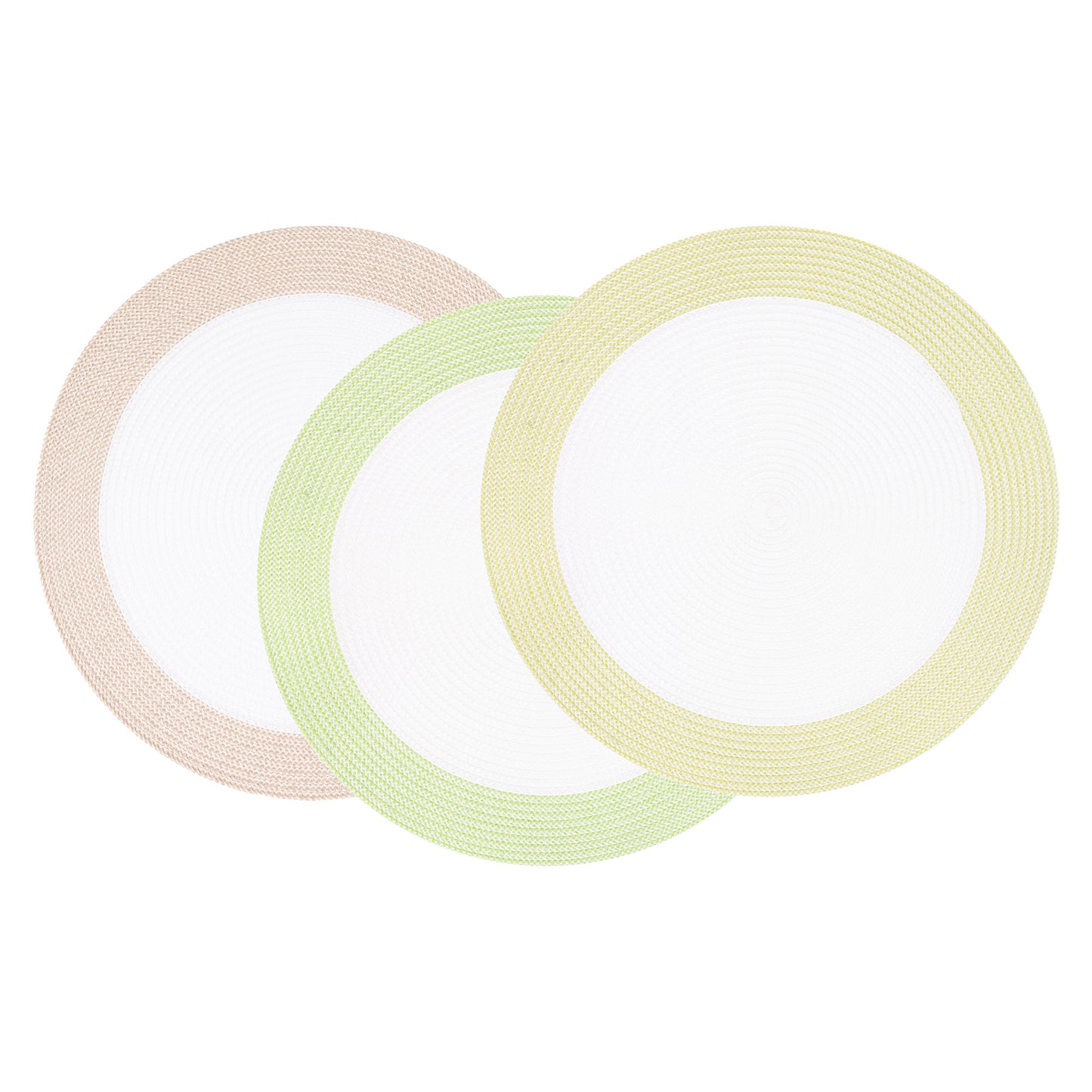 Ardesto Serving mat, 38cm, PP, round, white-green