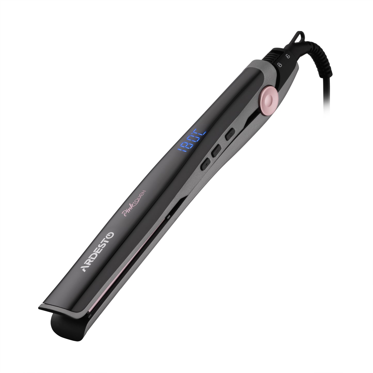 Ardesto Hair straightener Pink Touch, 32W, 110-200C, ceramics, gray+pink