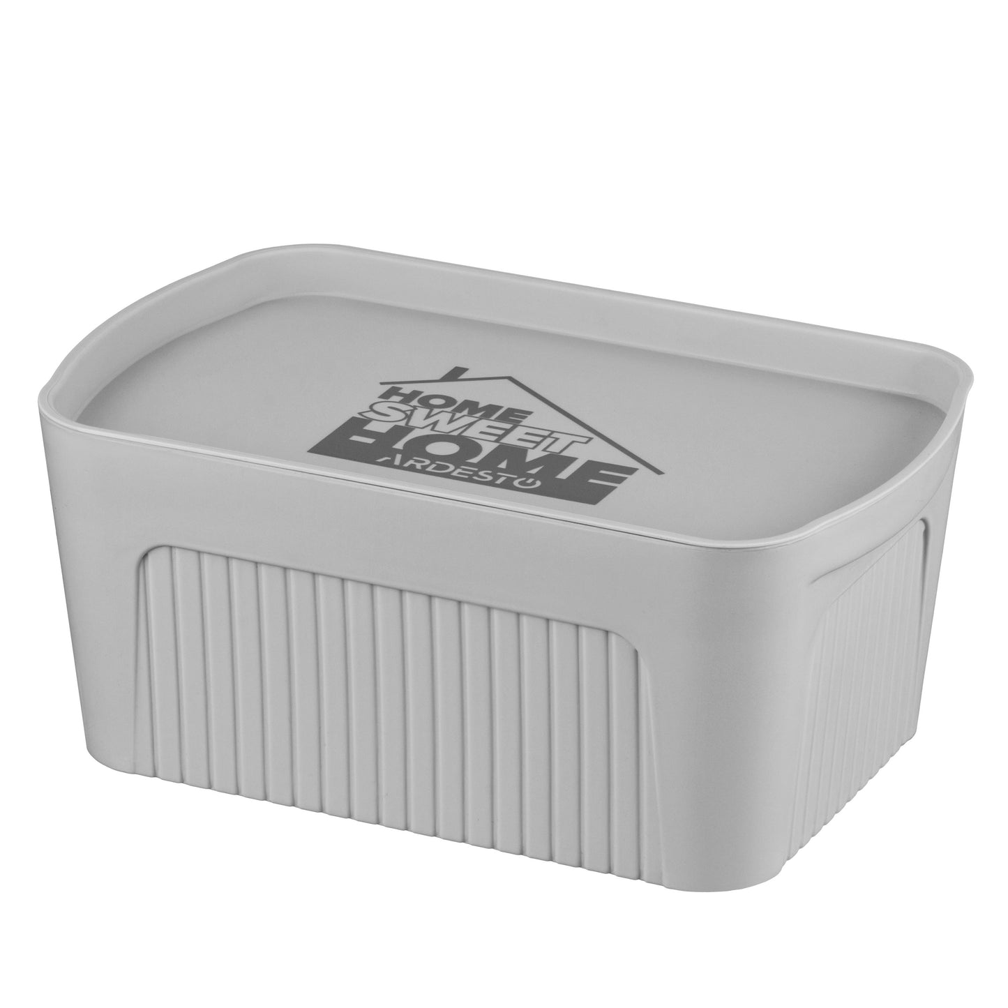 Ardesto Storage box with lid 32х21.5х14cm, 6l, plastic PP, grey