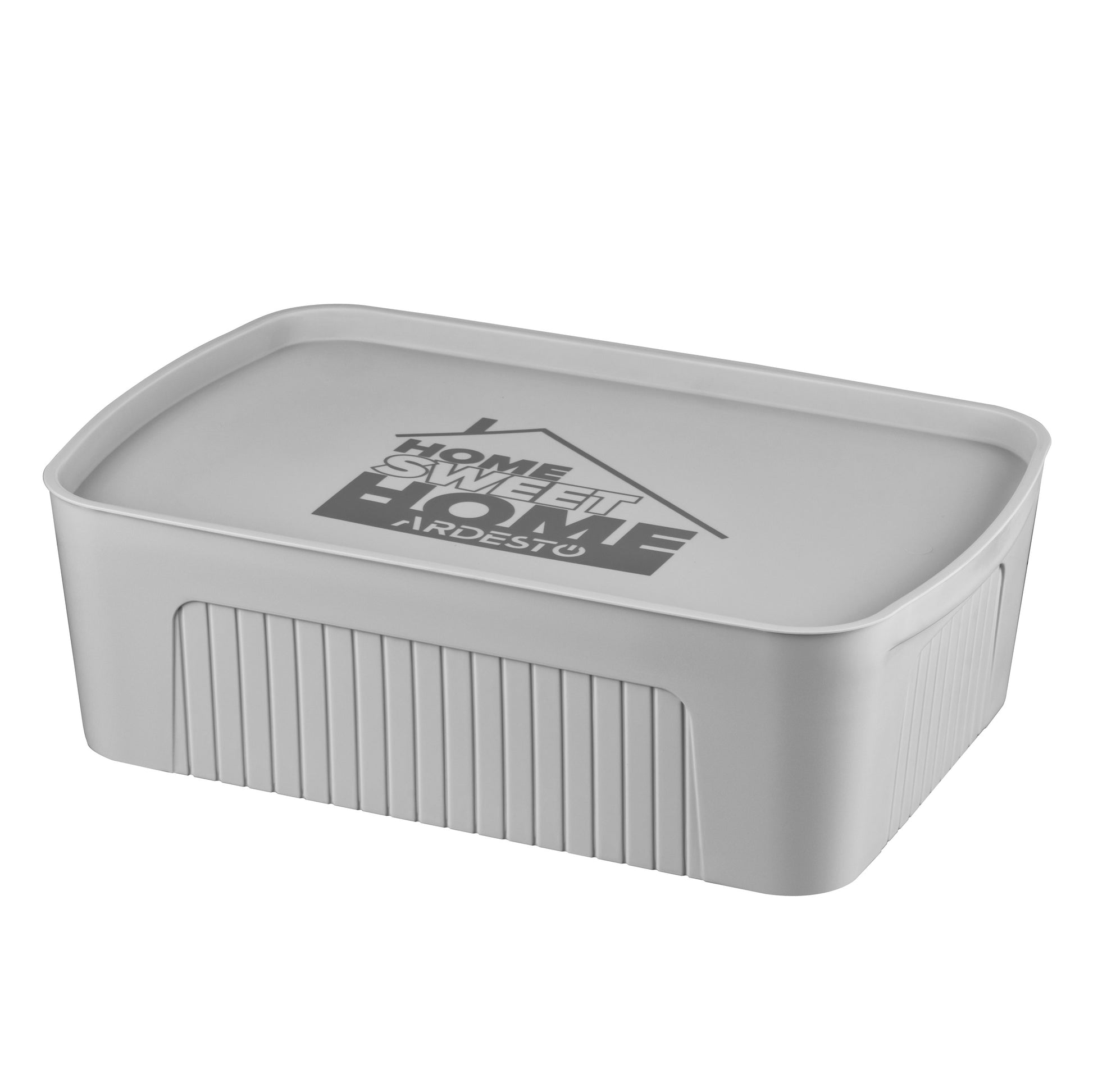 Ardesto Storage box with lid 45.5х31х14cm, 13l, plastic PP, grey