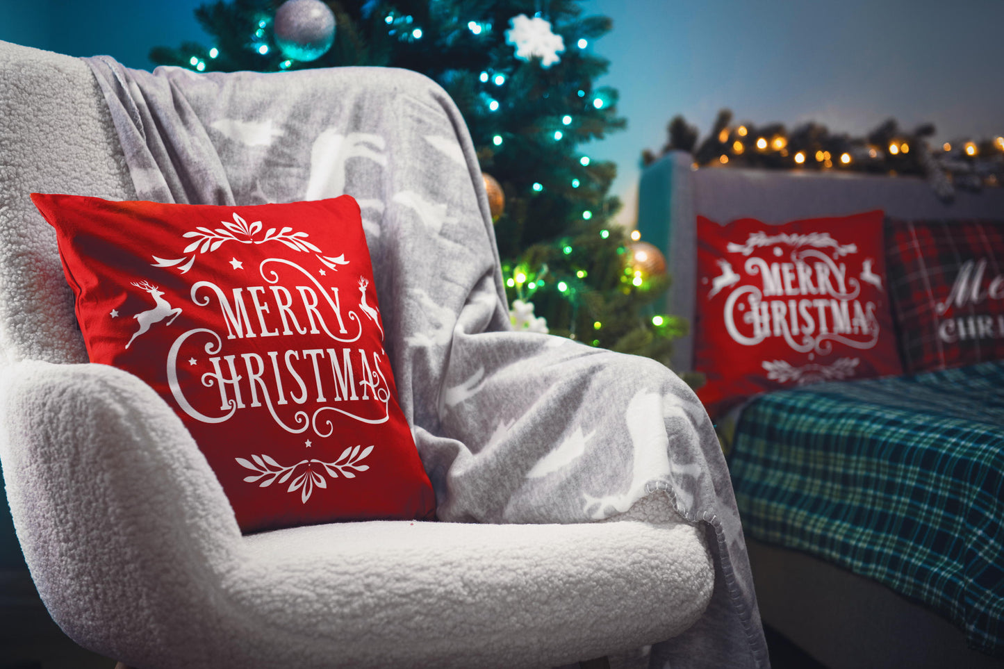 Ardesto Christmas Fleece blanket 130x160cm, 100% polyester, deer