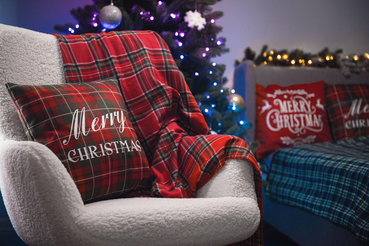 Ardesto Christmas Fleece blanket 130x160cm, 100% polyester, classic tartan