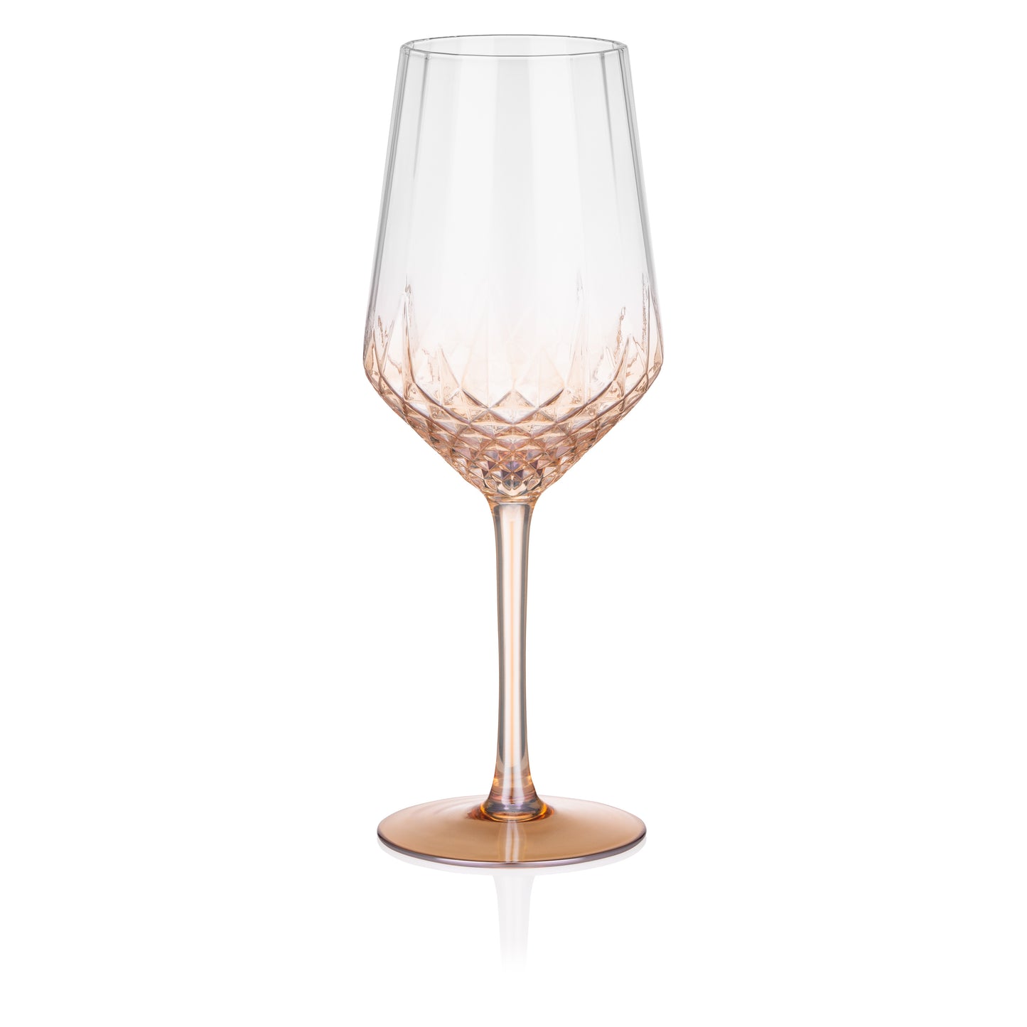 Ardesto Wine glasses set Black Mars Favola 460ml, 2pcs, glass, transparent-golden