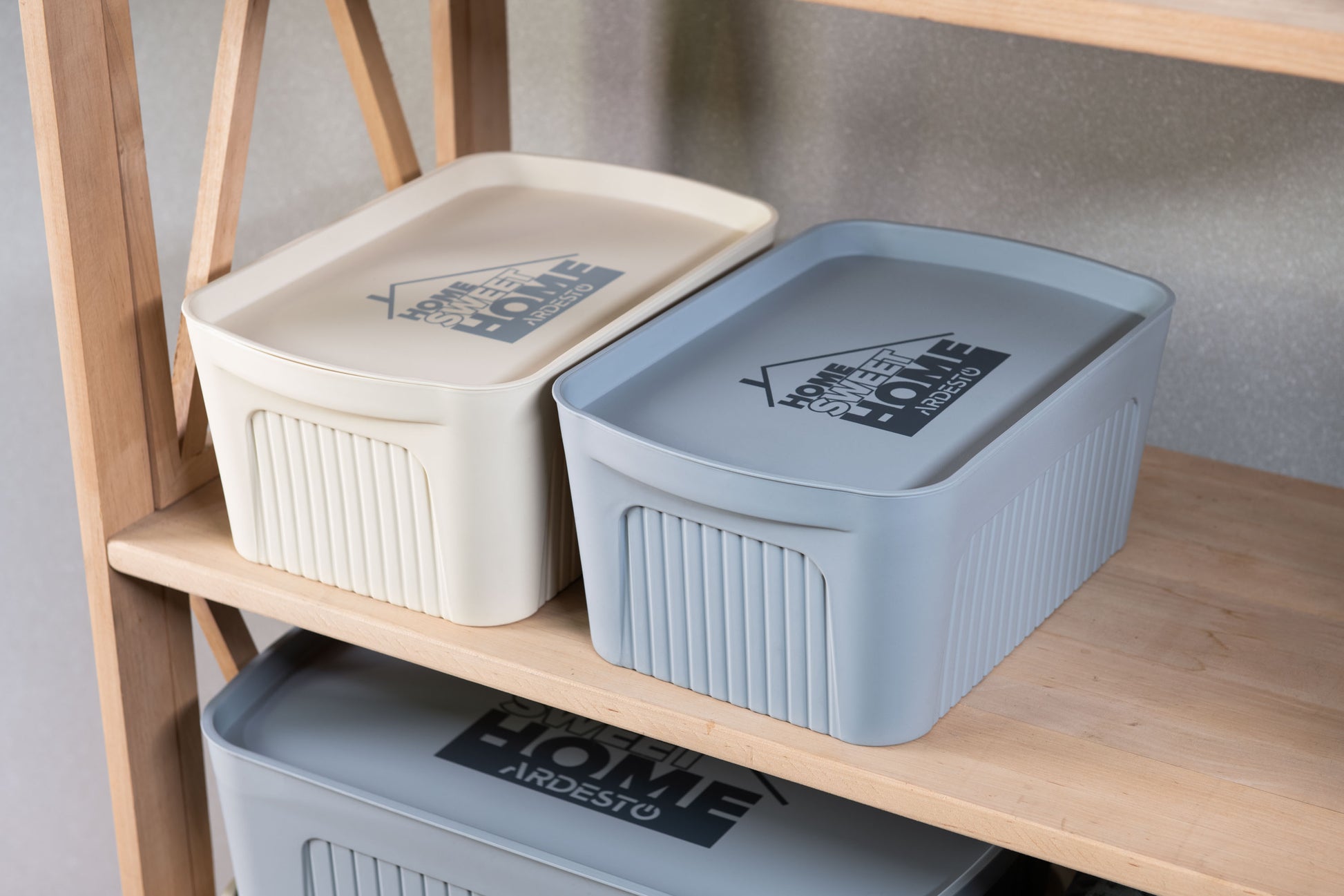 Ardesto Storage box with lid 45.5х31х24.5cm, 23l, plastic PP, beige