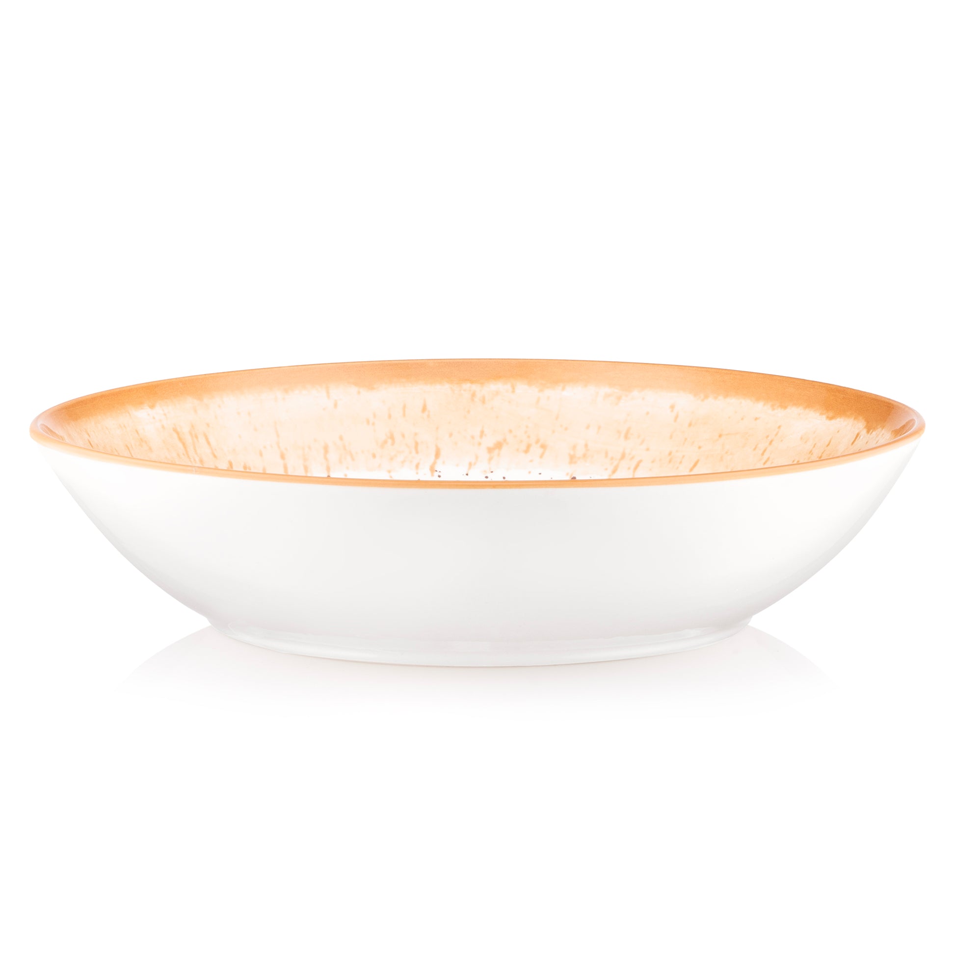 ARDESTO Soup plate  Siena, 790ml, 20cm, porcelain, white-yellow 767637177535