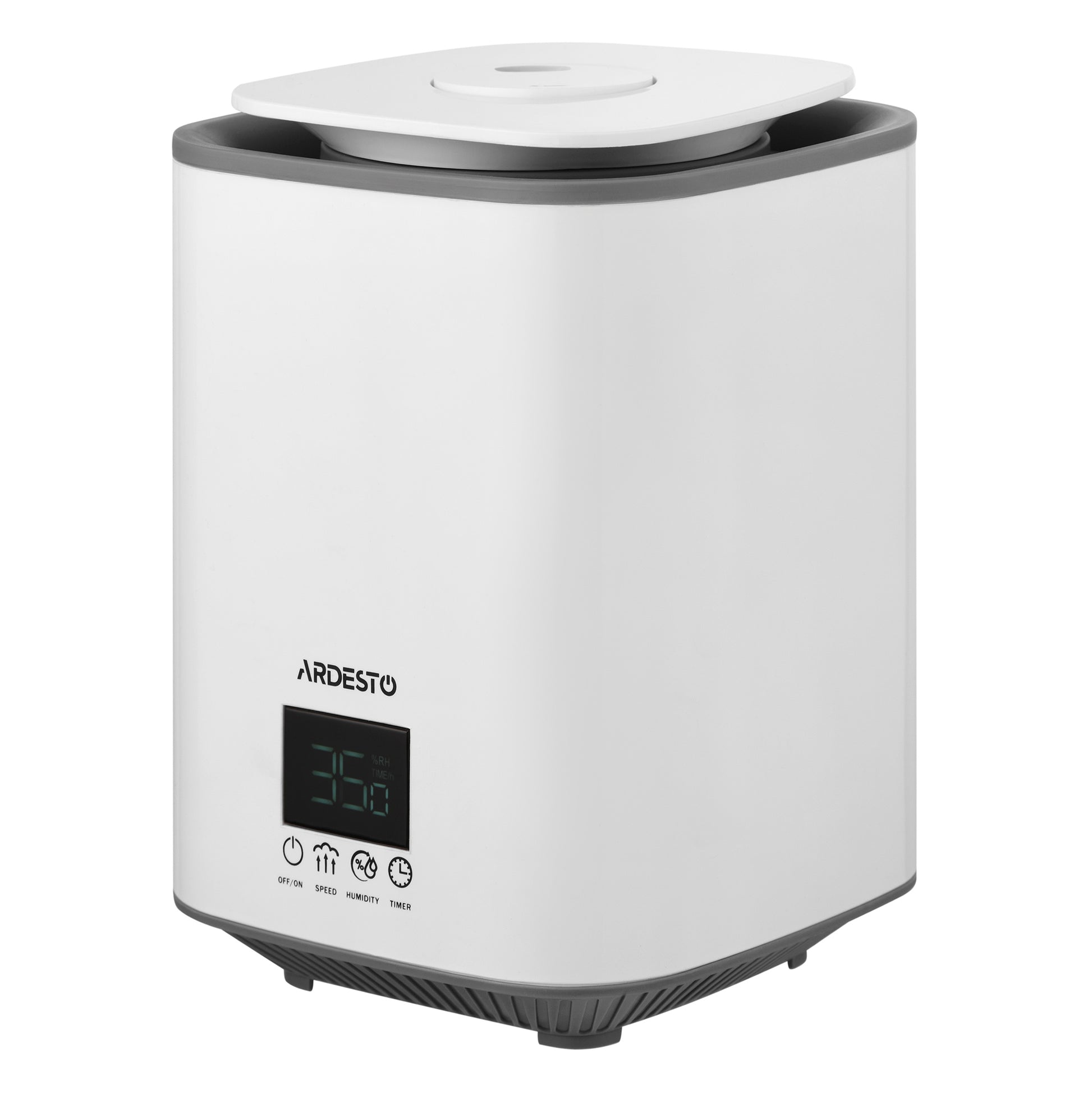 ARDESTO Air humidifier ultrasonic, 25m2, 3.1l, 250ml/h, electric. steering, upper water bay, display, white